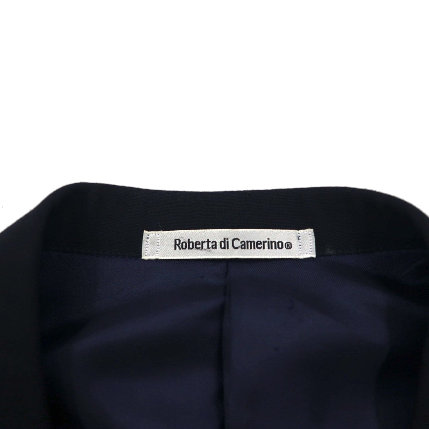 90s Japan Vintage Double-breasted Blazer Roberta di Camerino 日本製 ダブル テーラードジャケット ブレザー 紺ブレ XL ネイビー ウール ギャバジン 金ボタン