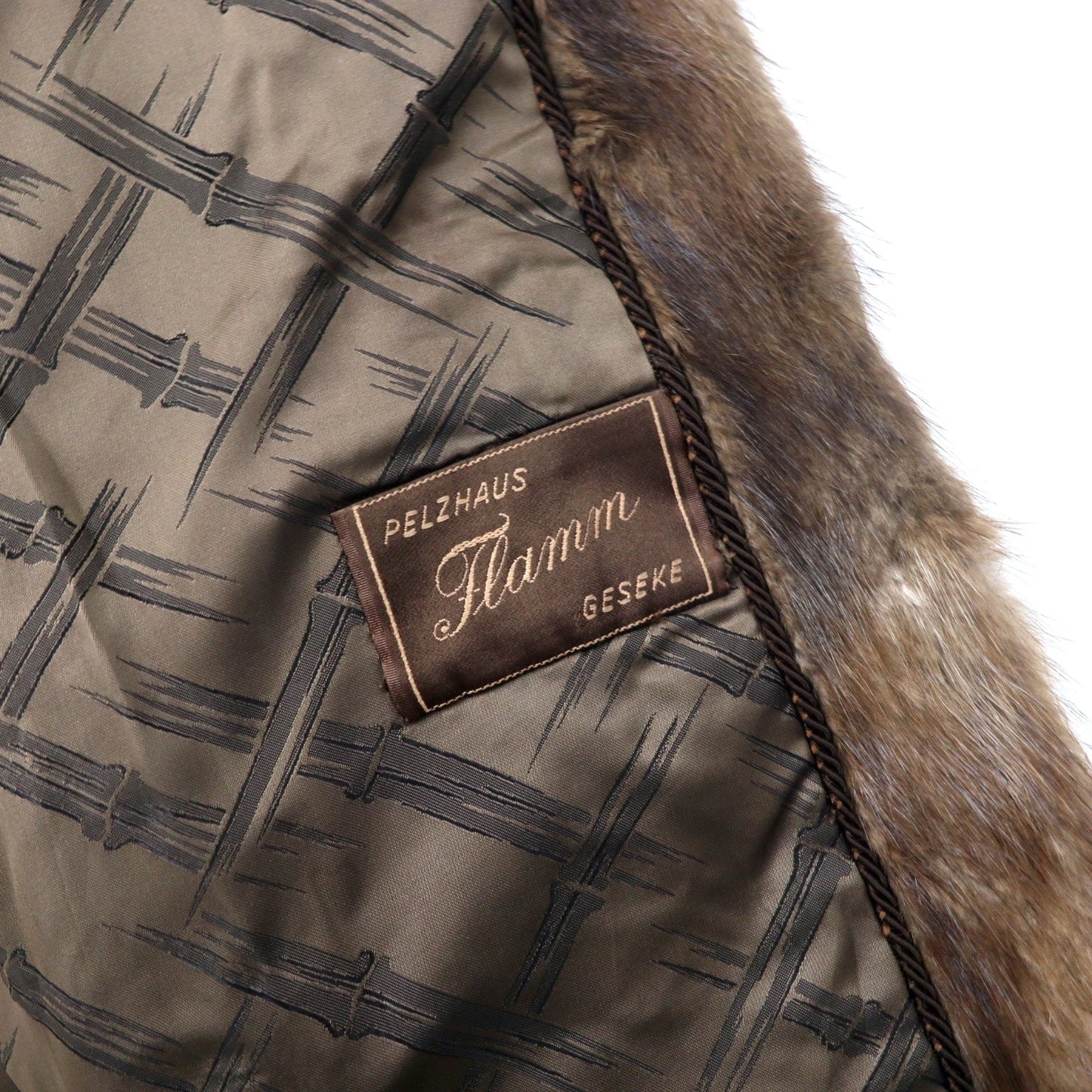 PELZHAUS FLAMM GESEKE ファージャケット 毛皮 FREE ブラウン ユーロヴィンテージ