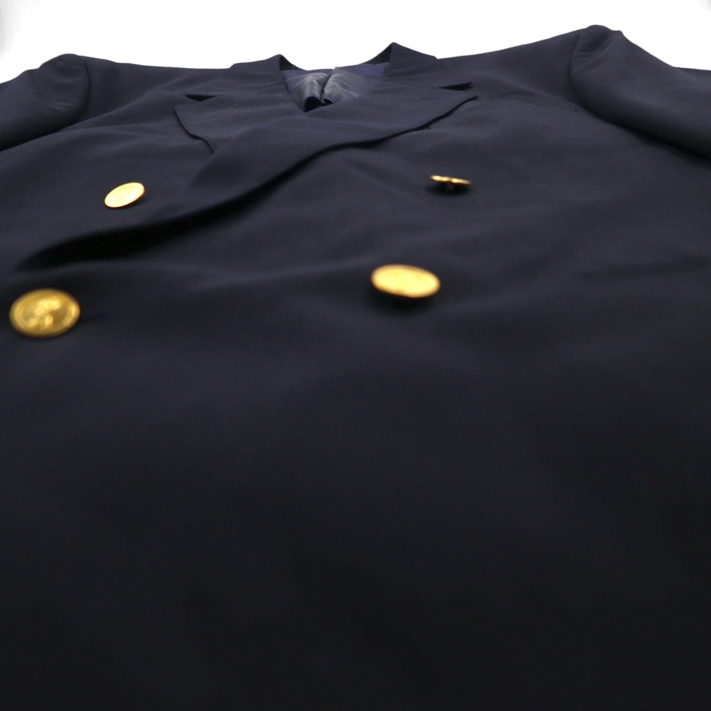 90s Japan Vintage Double-breasted Blazer Roberta di Camerino 日本製 ダブル テーラードジャケット ブレザー 紺ブレ XL ネイビー ウール ギャバジン 金ボタン