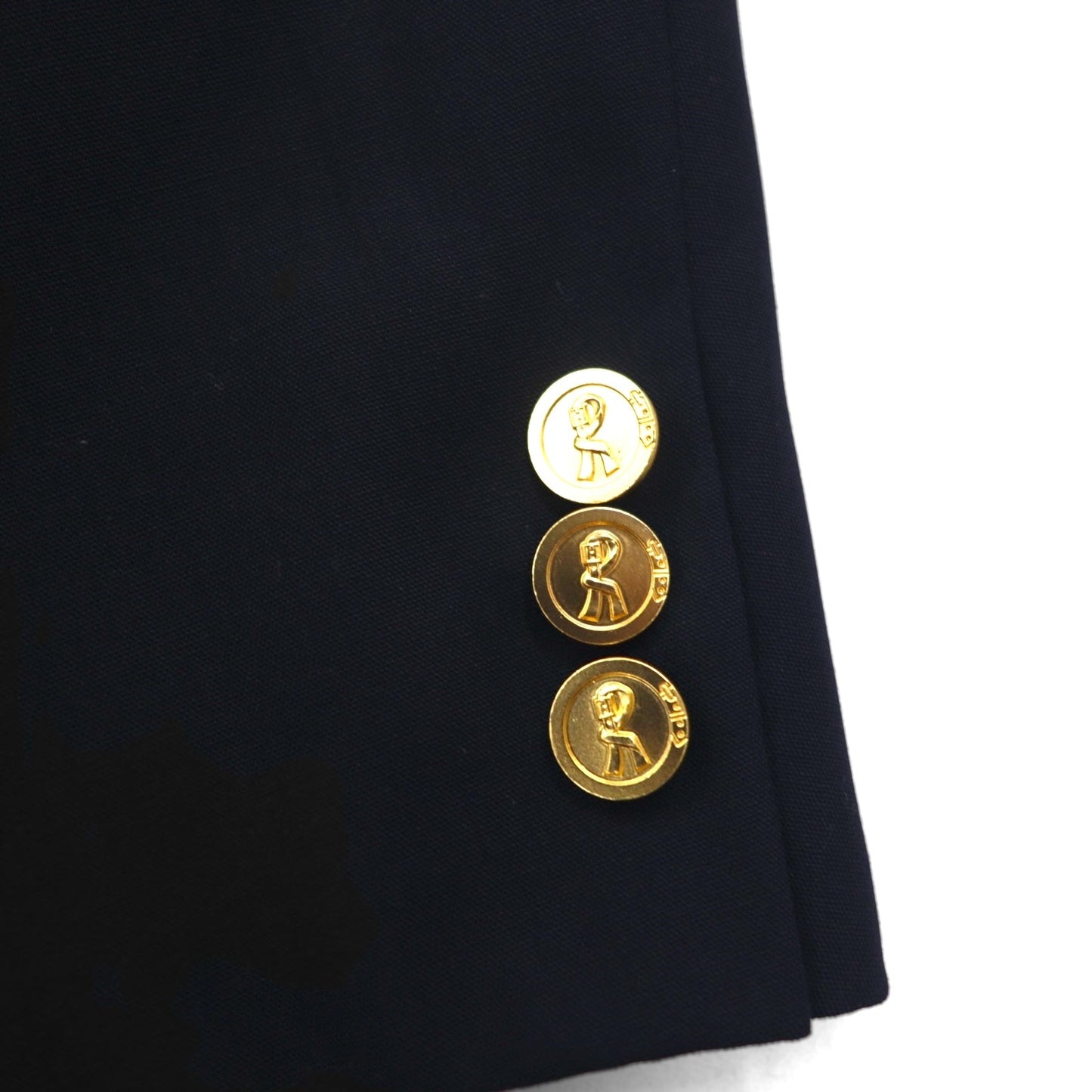 90s Japan Vintage Double-breasted Blazer Roberta di Camerino 日本製 ダブル テーラードジャケット ブレザー 紺ブレ XL ネイビー ウール ギャバジン 金ボタン
