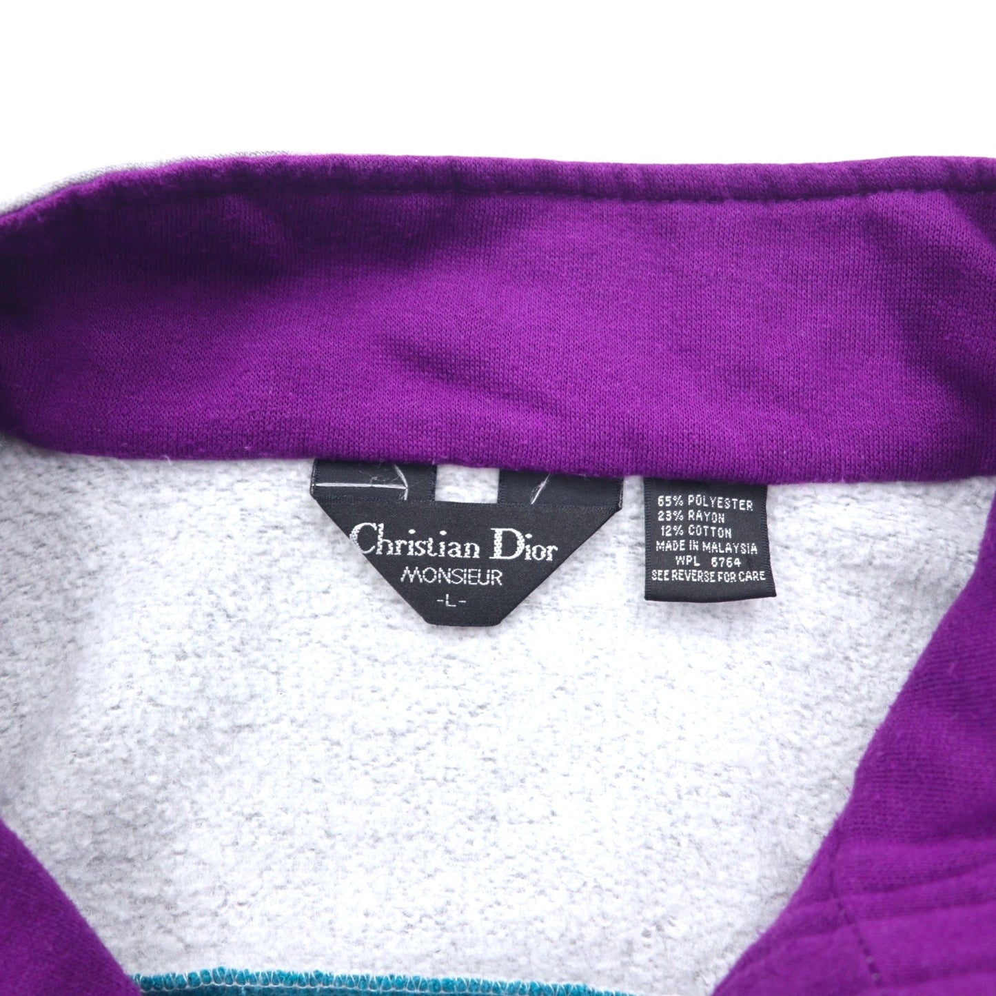 Christian Dior MONSIEUR 90年代 フルジップ スウェット ブルゾン L グレー ポリエステル CD ロゴ刺繍