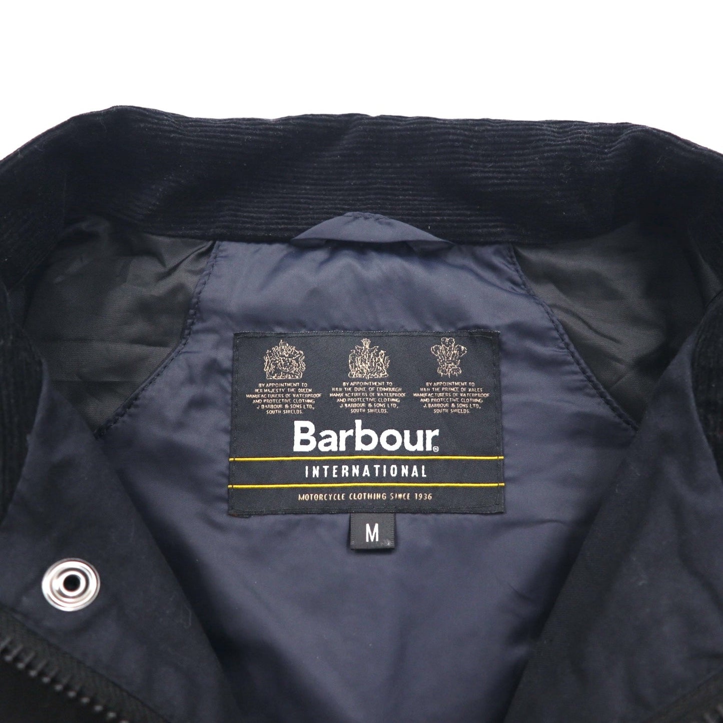 BARBOUR インターナショナル INTERNATIONAL LOCK WAX JACKET オイルド モーターサイクルジャケット M ブラック ダブルジップ MWX1176BK71