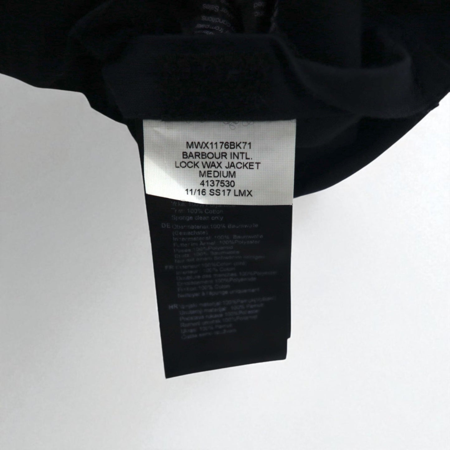 BARBOUR インターナショナル INTERNATIONAL LOCK WAX JACKET オイルド モーターサイクルジャケット M ブラック ダブルジップ MWX1176BK71