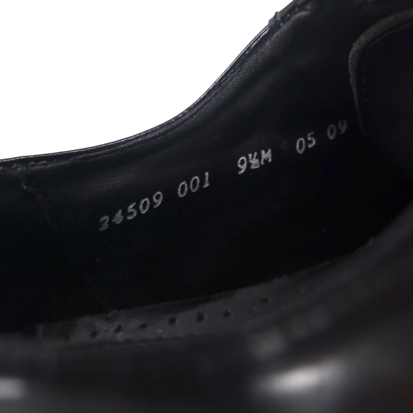 STACY ADAMS ストレートチップ ドレスシューズ 27.5cm ブラック レザー ステッチ 外羽根 24509