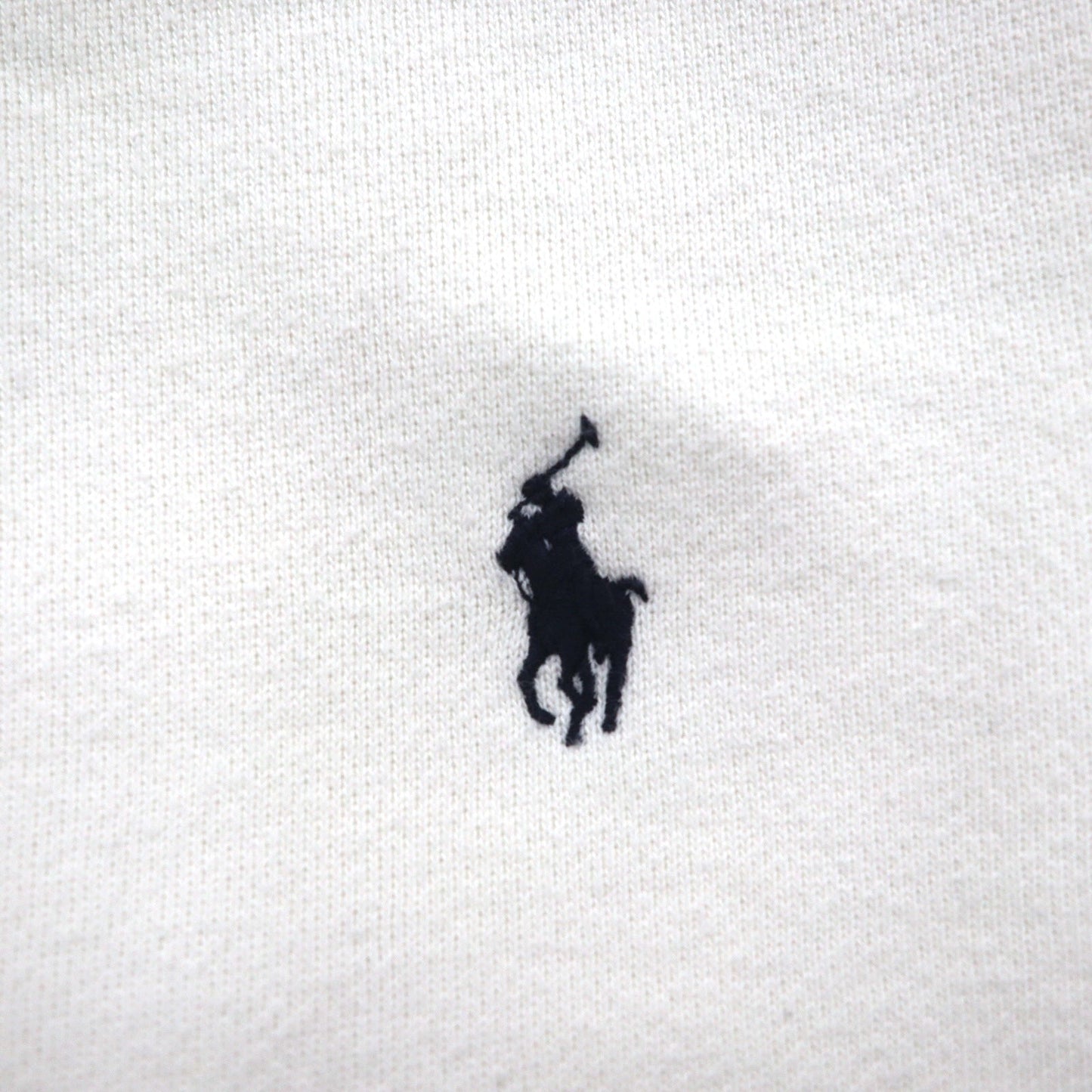 Polo by Ralph Lauren 90年代 リバースウィーブ 前V スウェット M ホワイト 裏起毛 スモールポニー刺繍