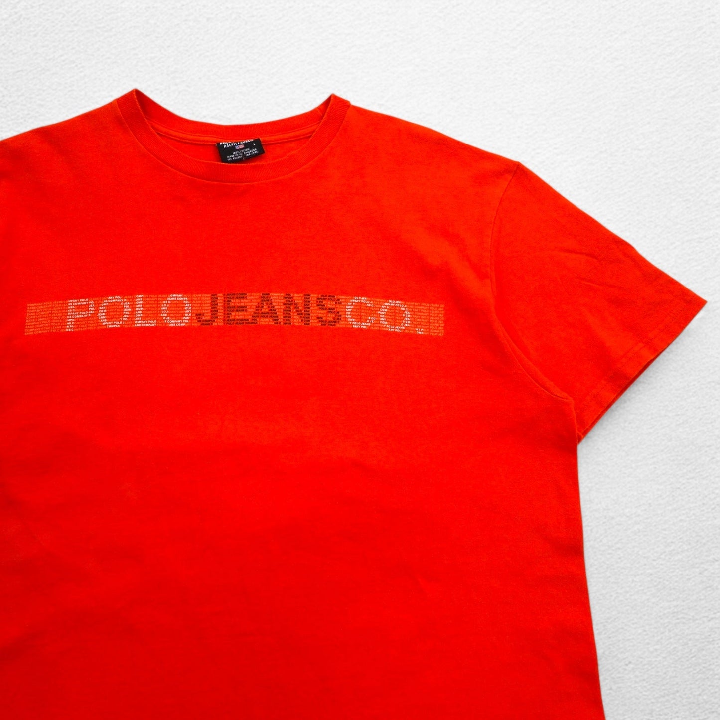 POLO JEANS CO. RALPH LAUREN 90年代 ロゴプリント Tシャツ L オレンジ コットン