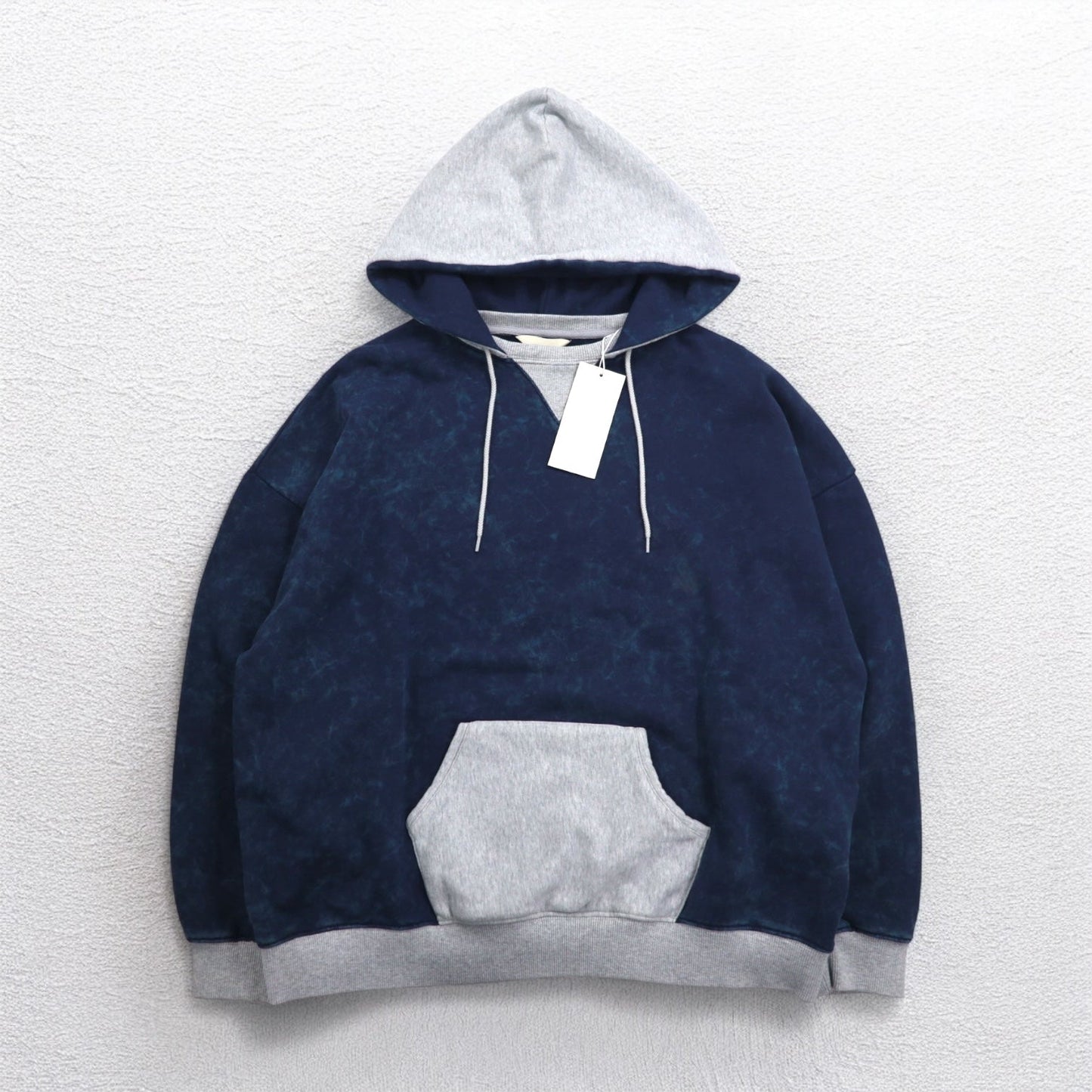 JieDa × FRUIT OF THE LOOM ツートン ヴィンテージ パーカー 2TONE VINTAGE PARKER M ネイビー グレー  後付け 前V Jie-21W-CT05 未使用品
