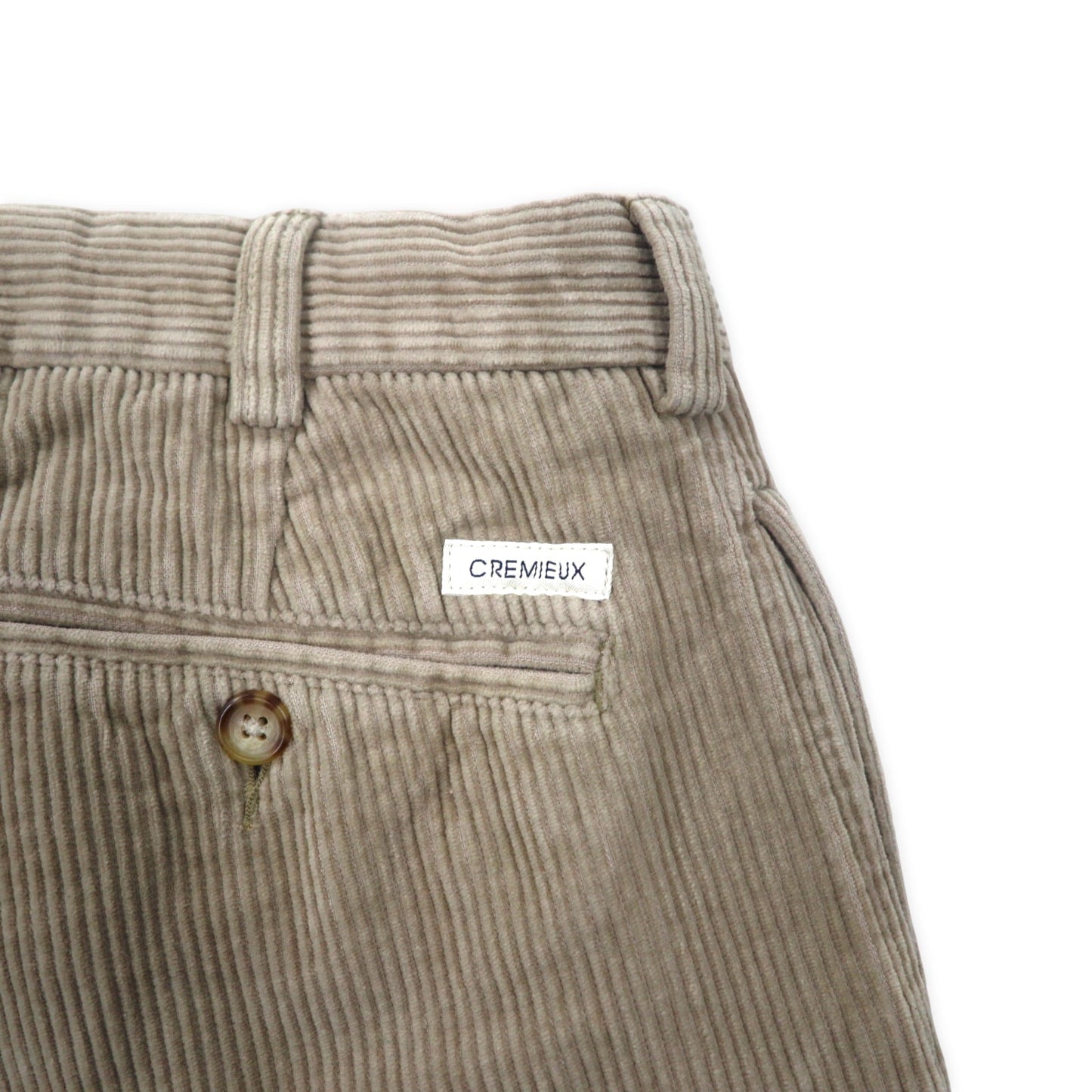 DANIEL CREMIEUX COLLECTION 2タック テーパード コーデュロイパンツ 34 ベージュ コットン 太畝