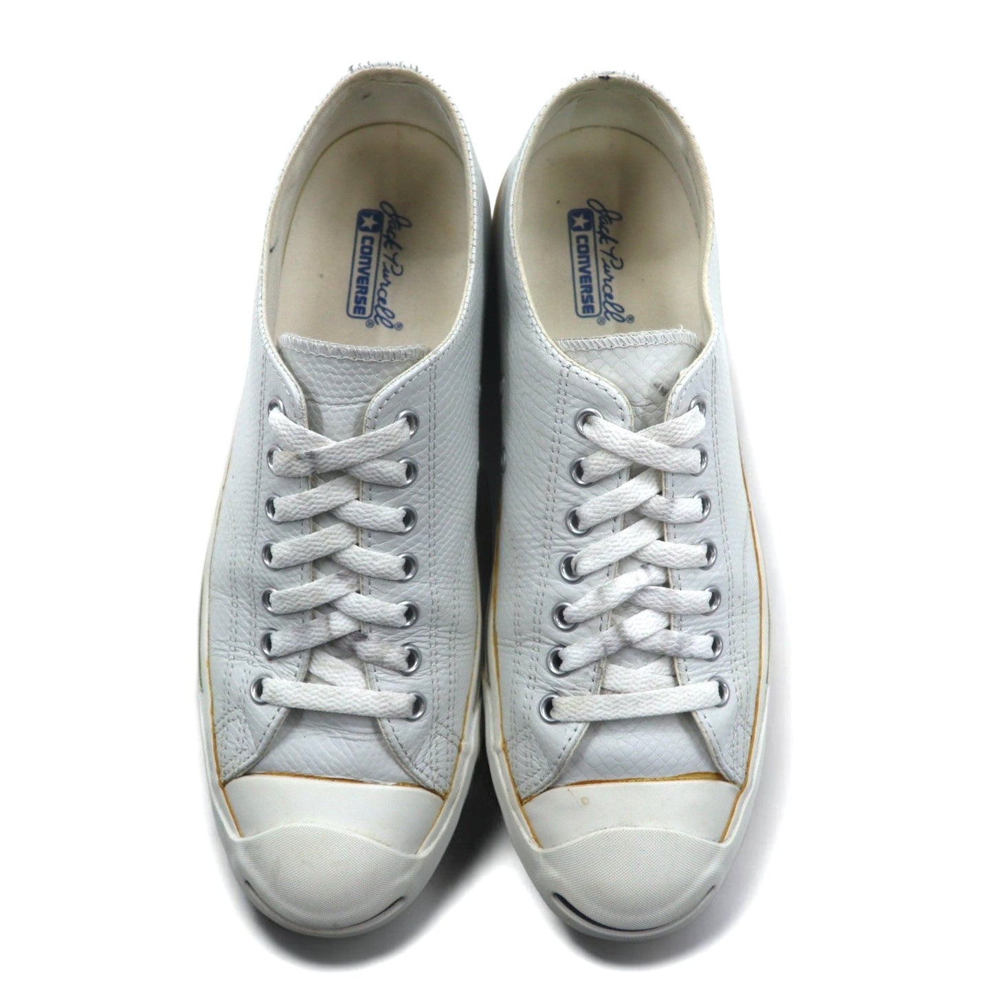 CONVERSE ジャックパーセル スネーク型押し JACK PURCELL EMBOS SNAKE レザー スニーカー 28cm ホワイト 1CK500