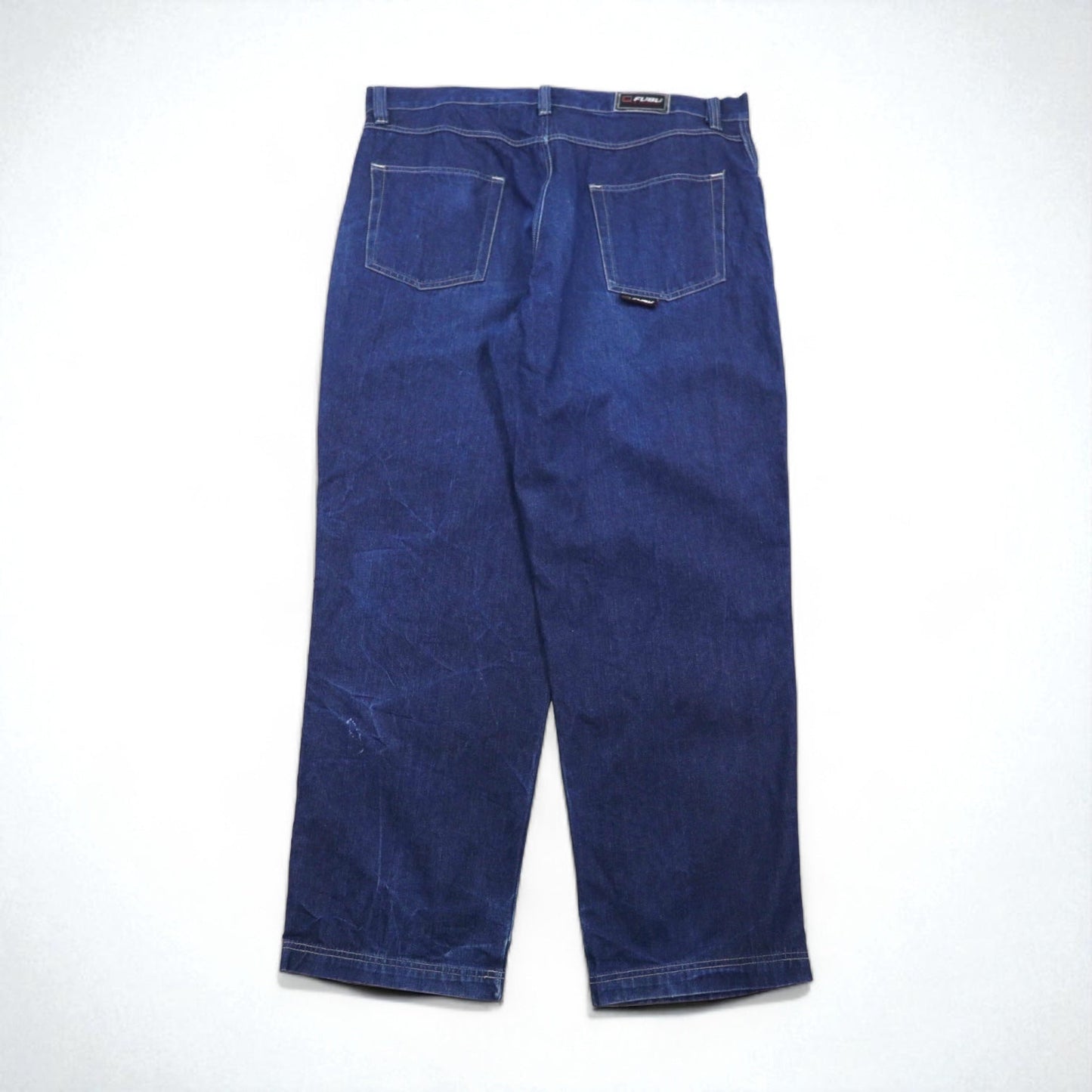 FUBU 00年代 ワイド バギー デニムパンツ ジーンズ XL ビッグサイズ インディゴ ブルー ジッパーフライ
