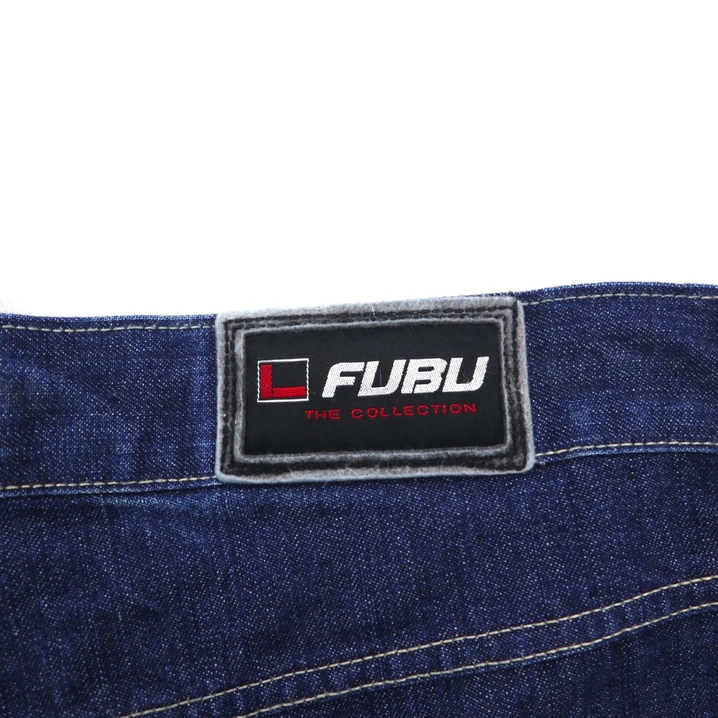 FUBU 00年代 ワイド バギー デニムパンツ ジーンズ XL ビッグサイズ インディゴ ブルー ジッパーフライ