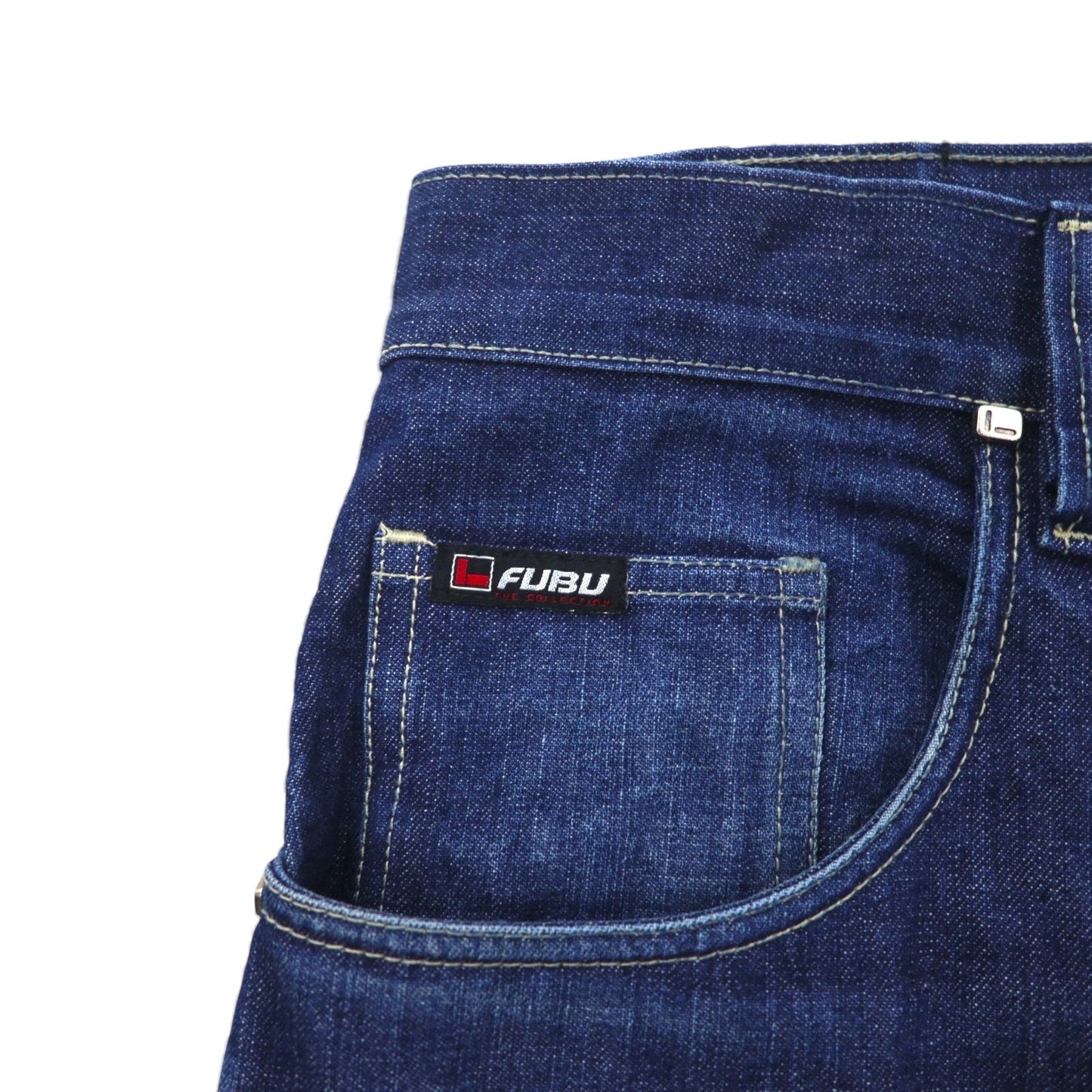 FUBU 00年代 ワイド バギー デニムパンツ ジーンズ XL ビッグサイズ インディゴ ブルー ジッパーフライ