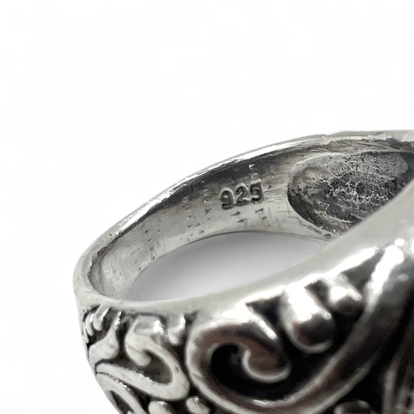 Vintage Virgin Mary Silver Ring 聖母 マリア シルバーリング 指輪 17号 925 クロス アラベスク
