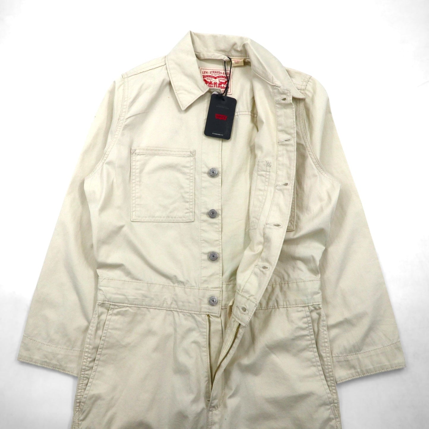 Levi's アイコニック ジャンプスーツ Iconic jumpsuit almond milk オールインワン つなぎ S ベージュ A5930-0003 未使用品