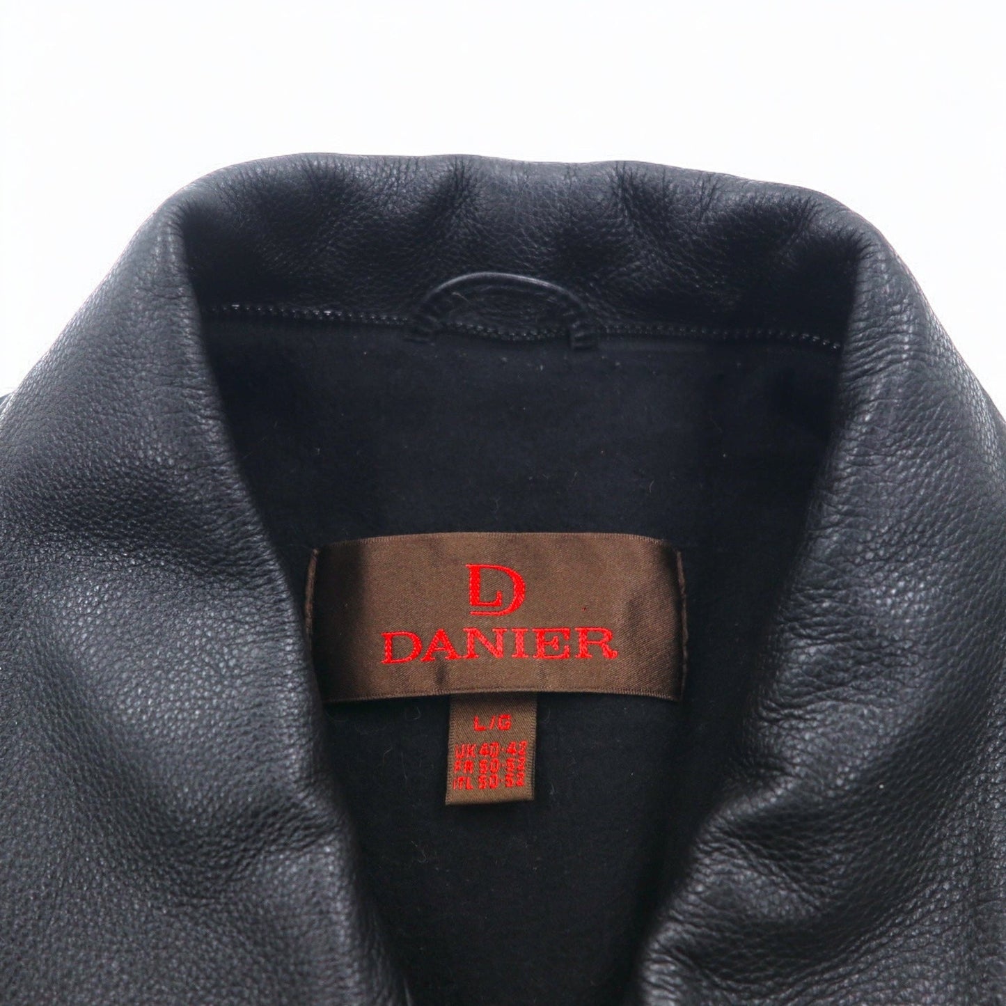 Vintage Leather Riders Jacket DANIER シングル ライダースジャケット L ブラック シボ革 ダブルジップ