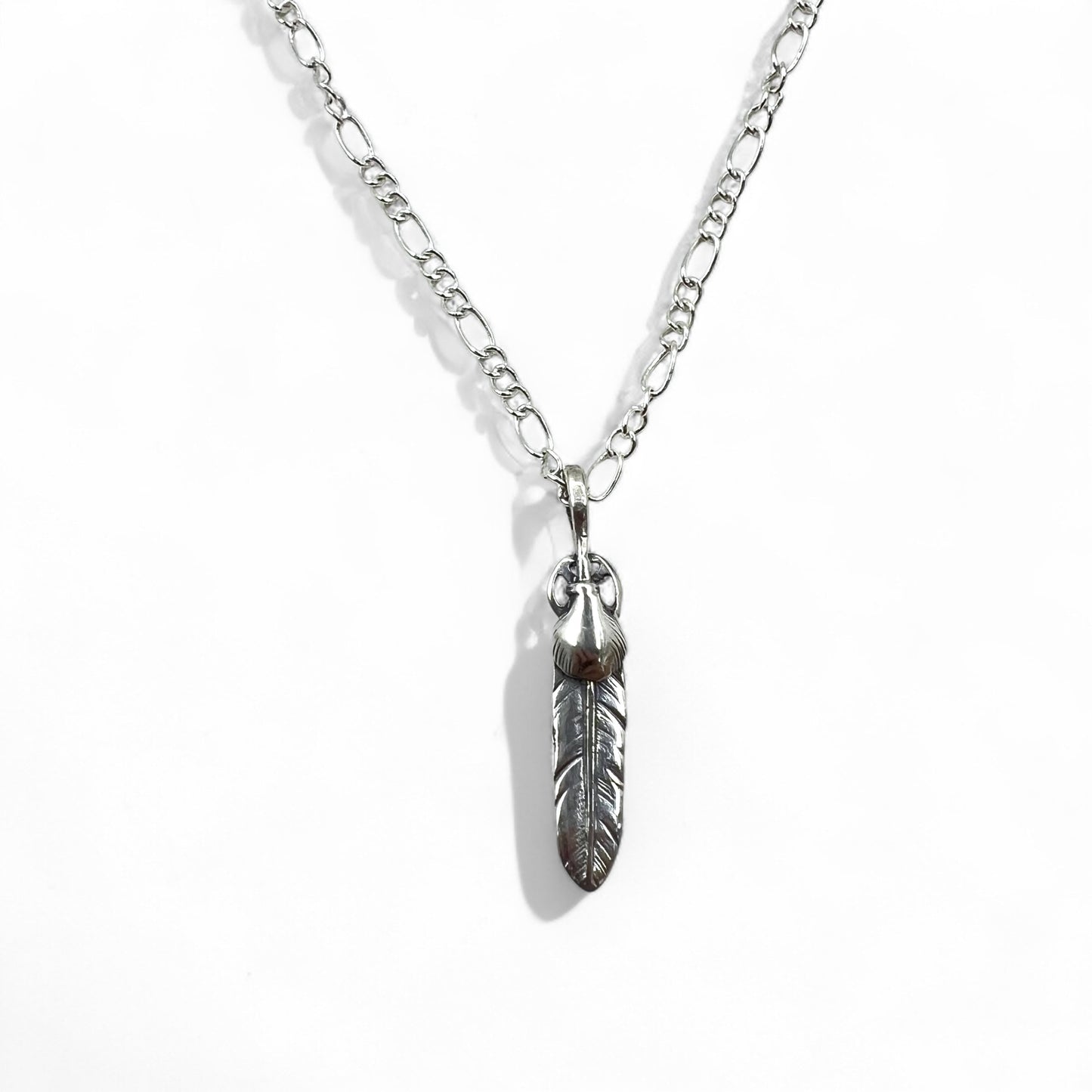 Vintage Silver Feather Necklace ハートホイール フェザー ネックレス シルバー 925