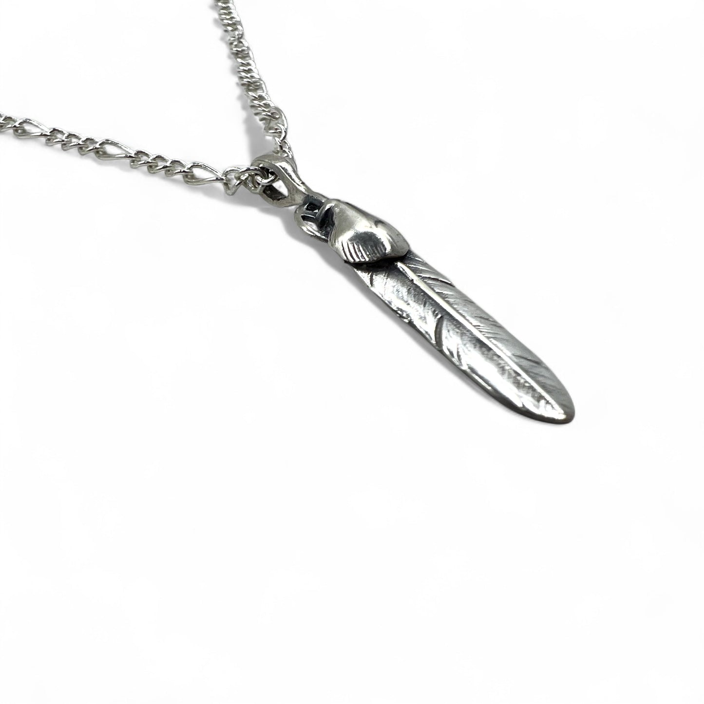 Vintage Silver Feather Necklace ハートホイール フェザー ネックレス シルバー 925