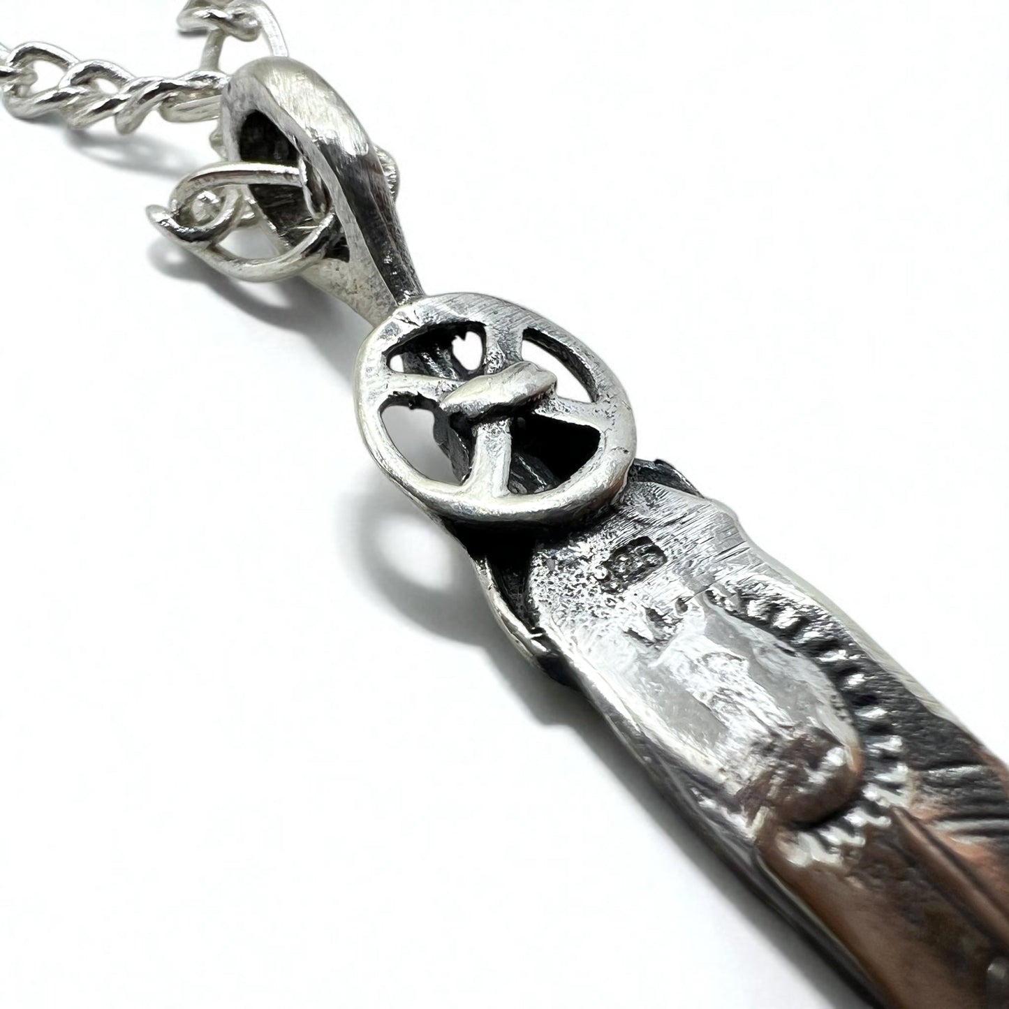 Vintage Silver Feather Necklace ハートホイール フェザー ネックレス シルバー 925