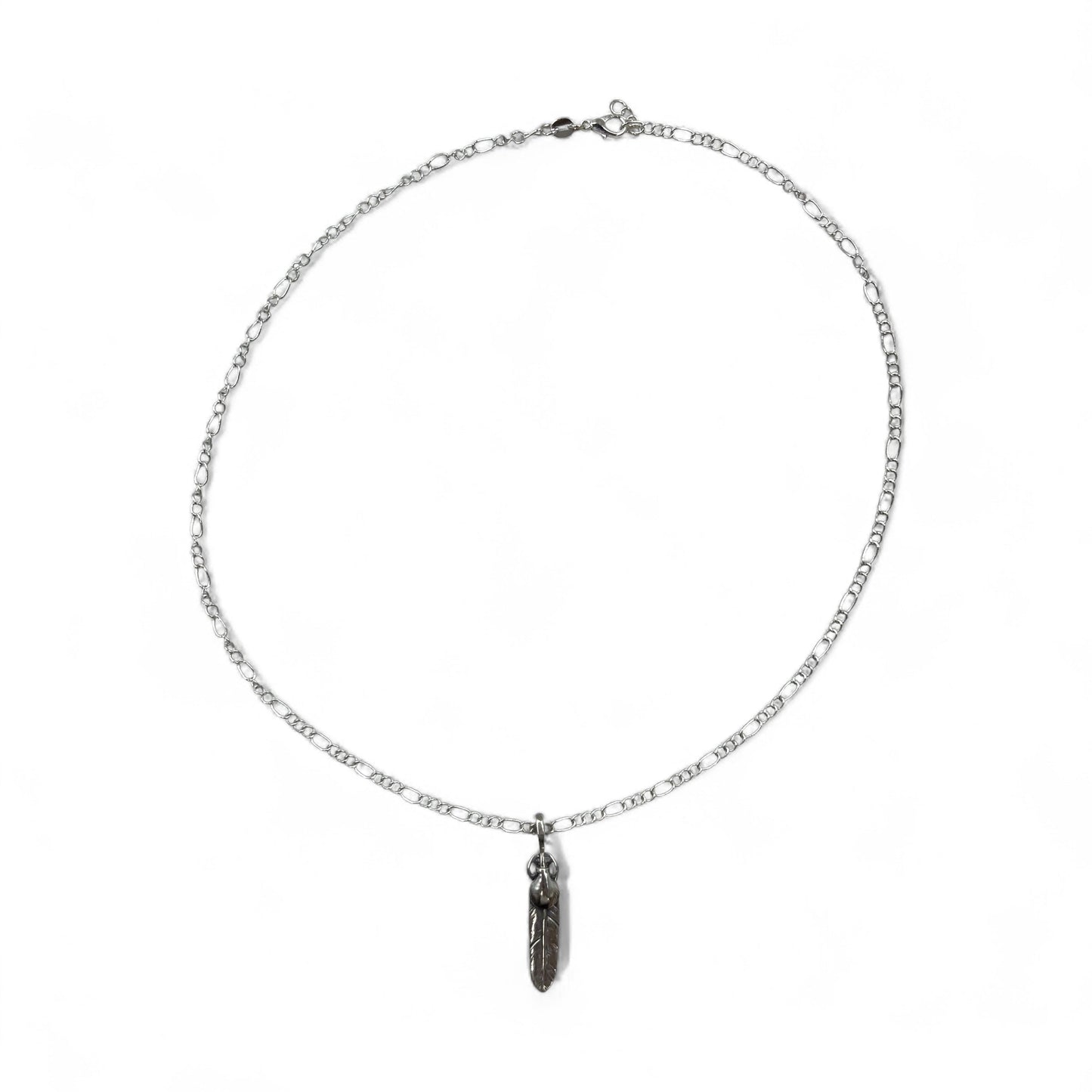 Vintage Silver Feather Necklace ハートホイール フェザー ネックレス シルバー 925