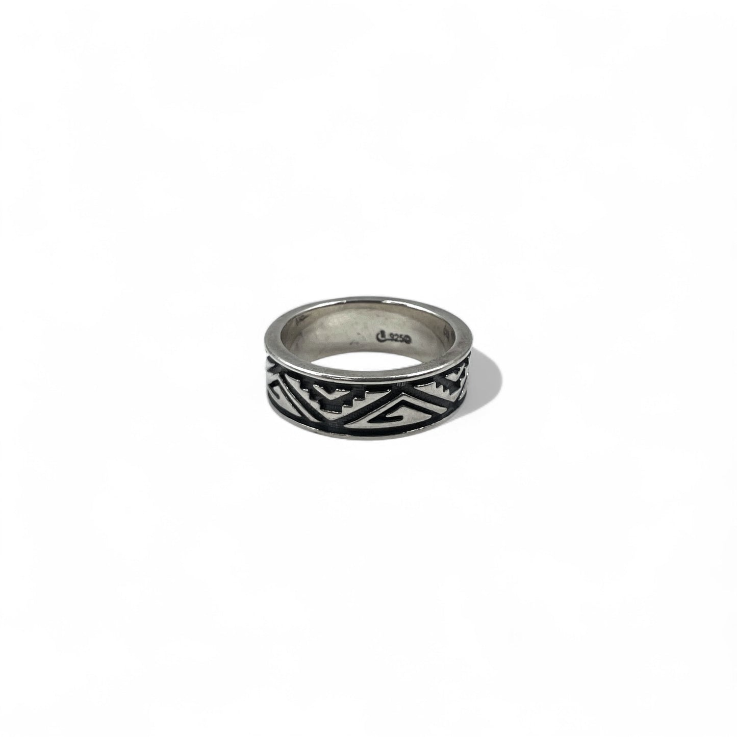 Vintage Navajo Ring インディアンジュエリー ナバホ族 スタンプワーク リング 指輪 11号 シルバー 925 ネイティブ柄