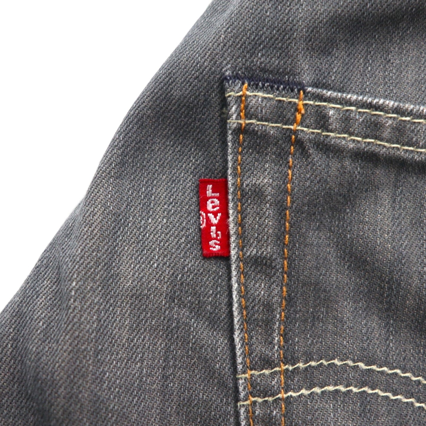 Levi's 502 デニムパンツ ジーンズ M グレー コットン レザーパッチ 00502-0368