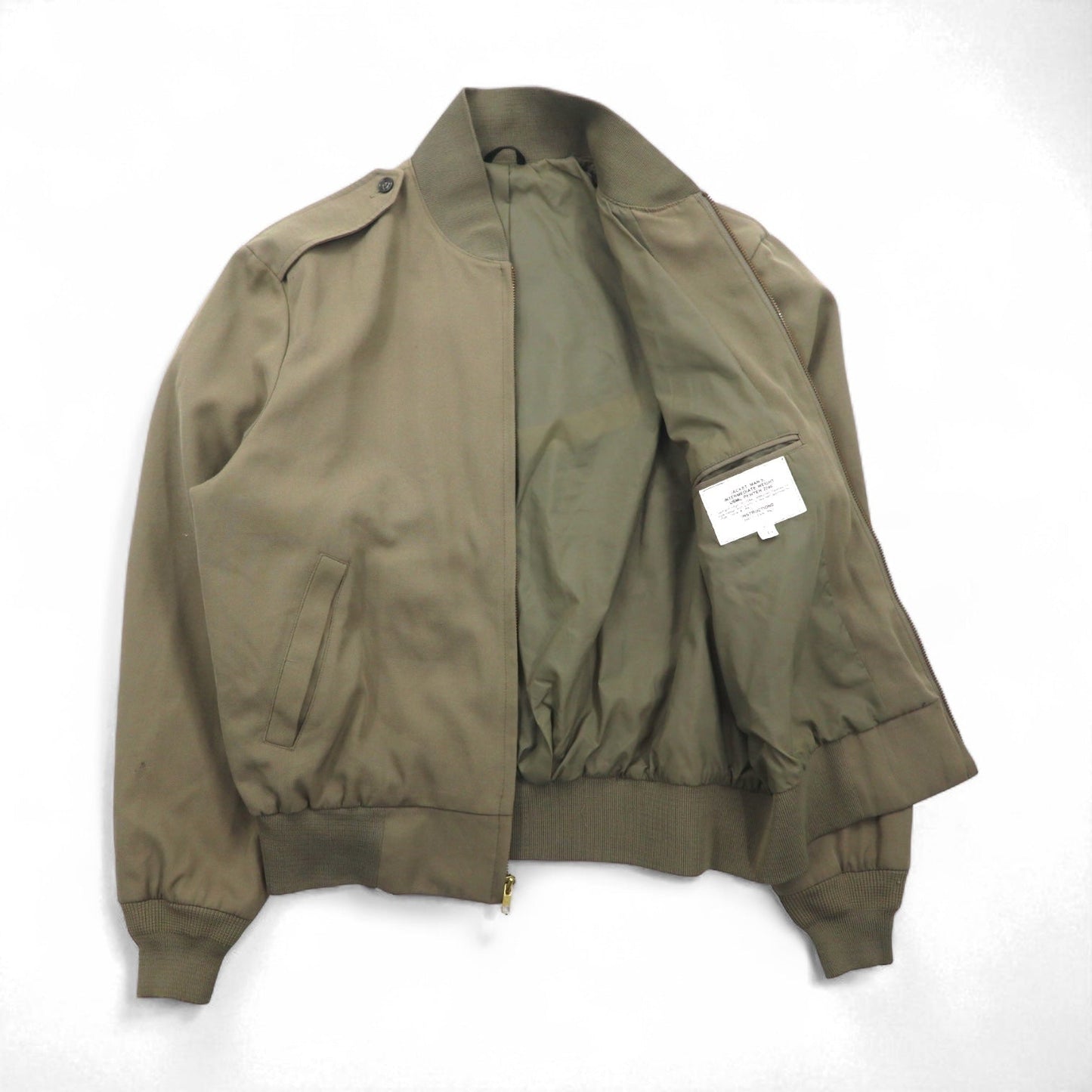 USMC 80年代 アメリカ海軍 PEWTER 2246 タンカージャケット フライトジャケット XL カーキ ウール ミリタリー THE MARINE SHOP