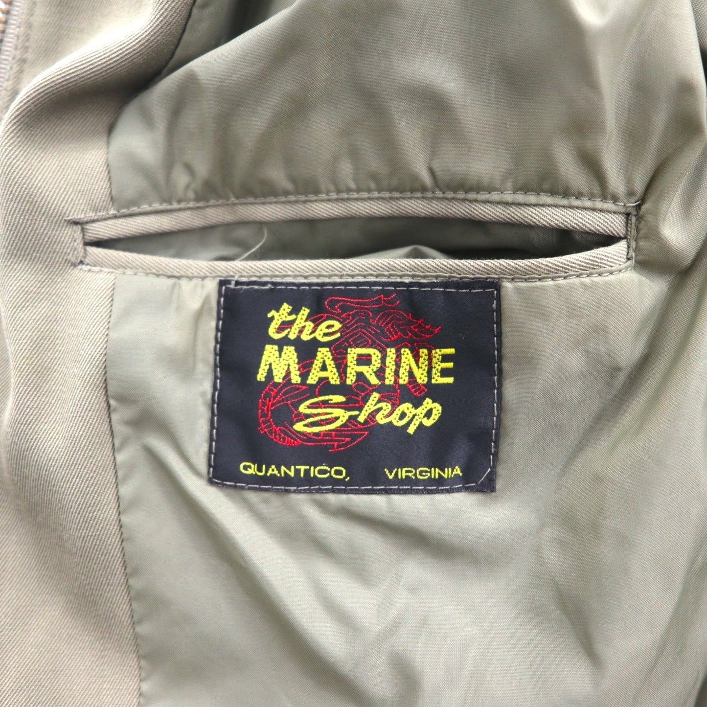 USMC 80年代 アメリカ海軍 PEWTER 2246 タンカージャケット フライトジャケット XL カーキ ウール ミリタリー THE MARINE SHOP