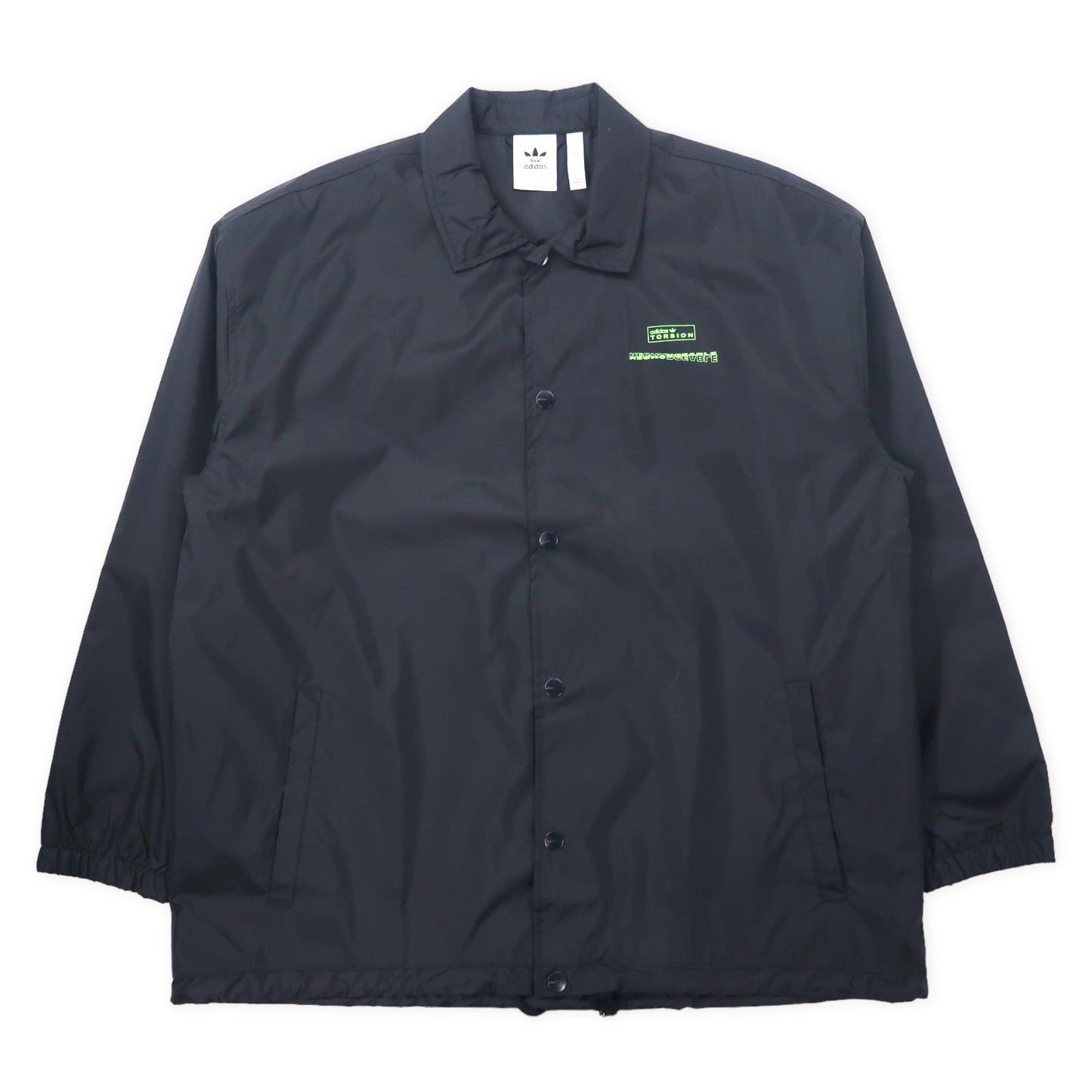 adidas originals コーチジャケット XO ブラック ナイロン バックプリント Torsion Coach Windbreaker Jacket Retro Black GD6012