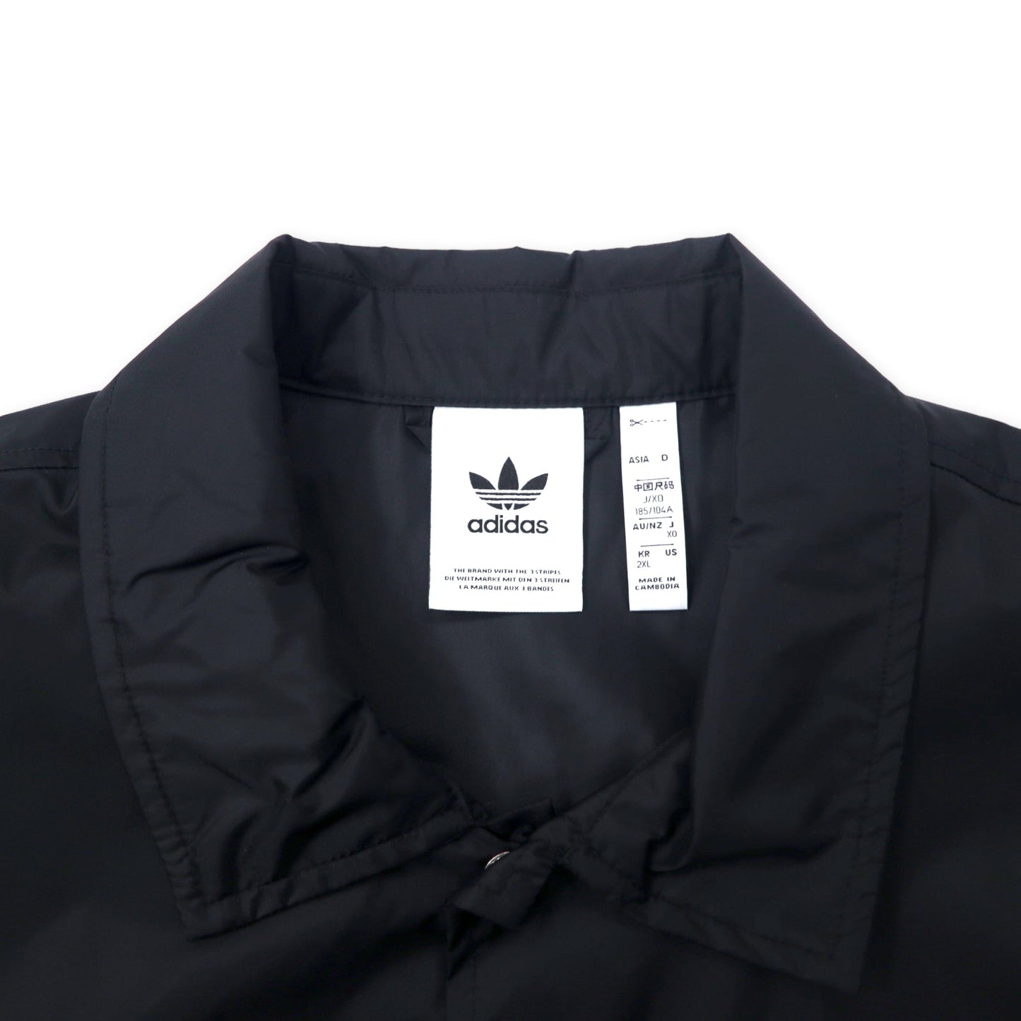 adidas originals コーチジャケット XO ブラック ナイロン バックプリント Torsion Coach Windbreaker Jacket Retro Black GD6012