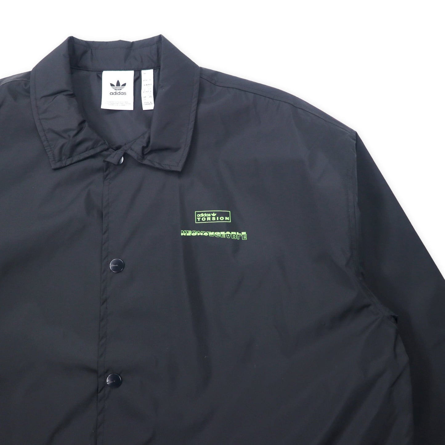adidas originals コーチジャケット XO ブラック ナイロン バックプリント Torsion Coach Windbreaker Jacket Retro Black GD6012