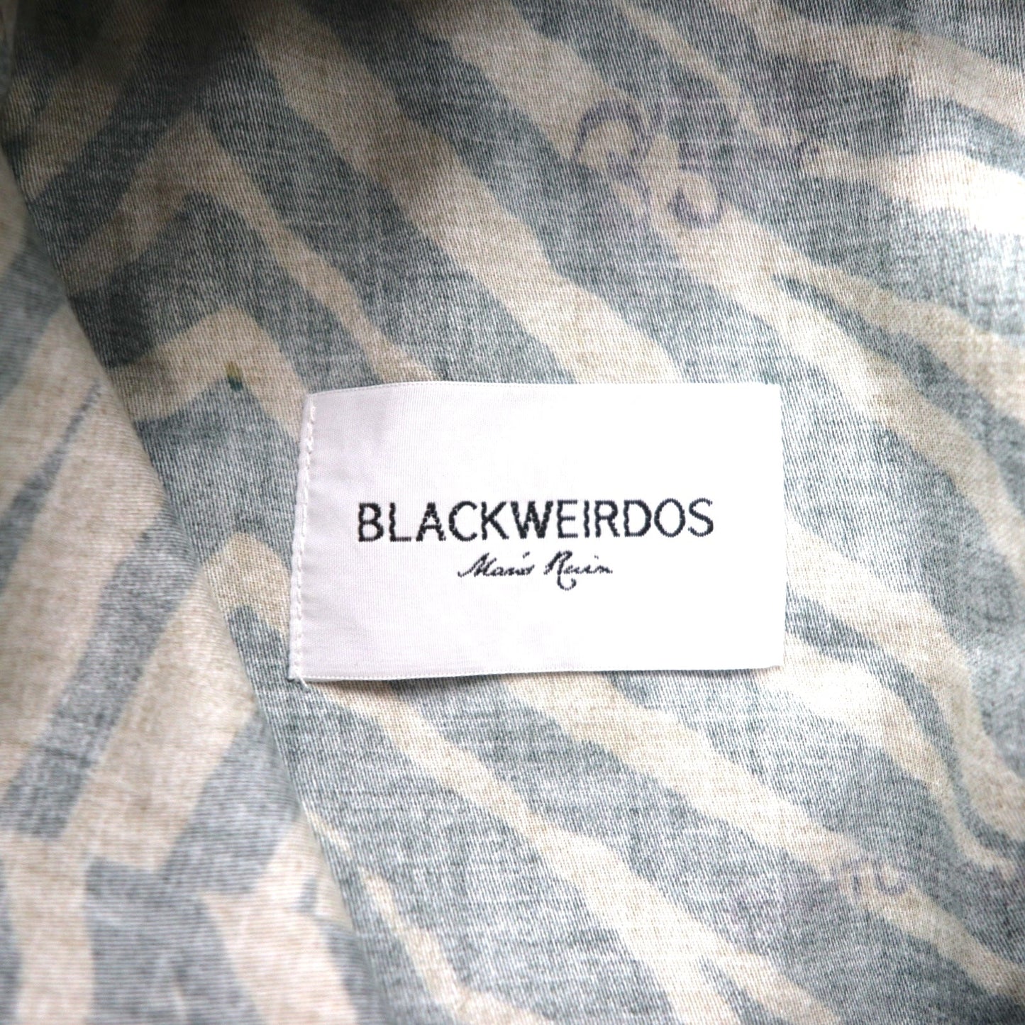 BLACKWEIRDOS イージーパンツ M アニマル 総柄 ゼブラ 裾ストラップ 日本製 21AW-PA05