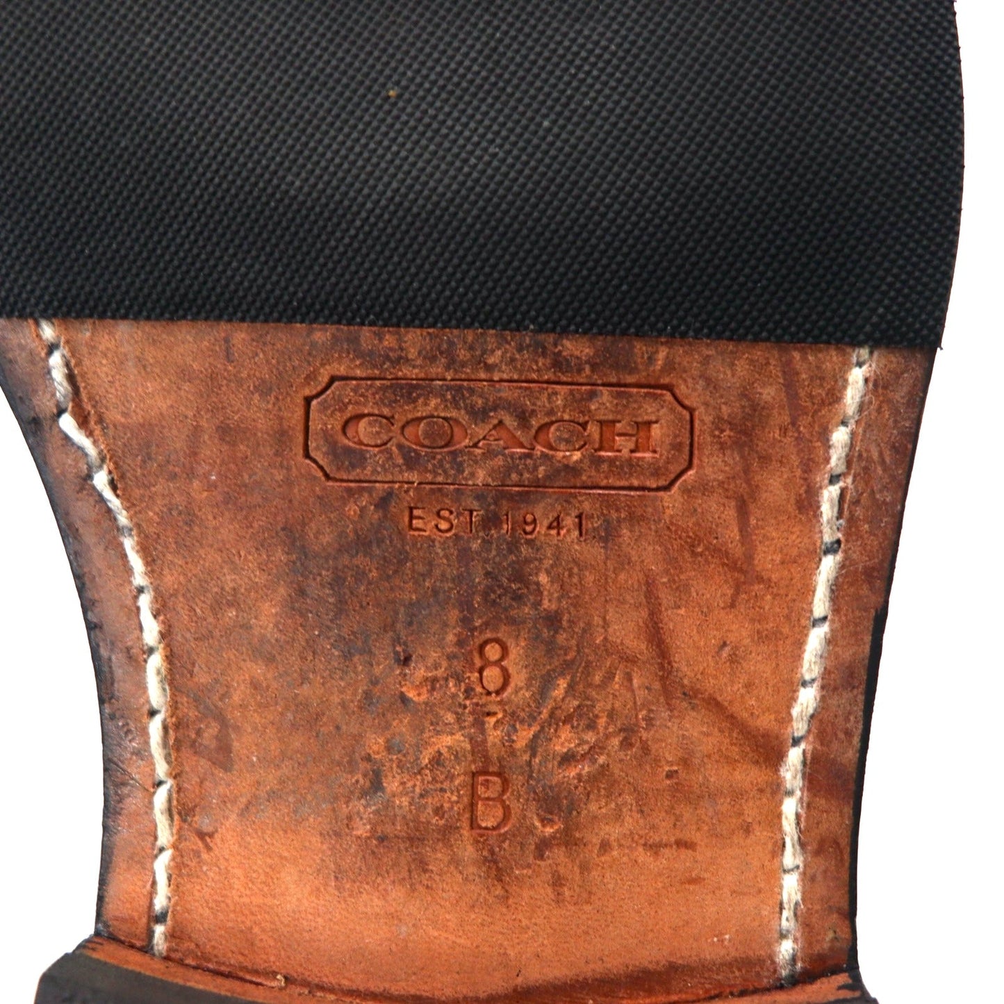 COACH サイドジップ ブーツ 26cm ブラック レザー JEREMY F0044 / H11