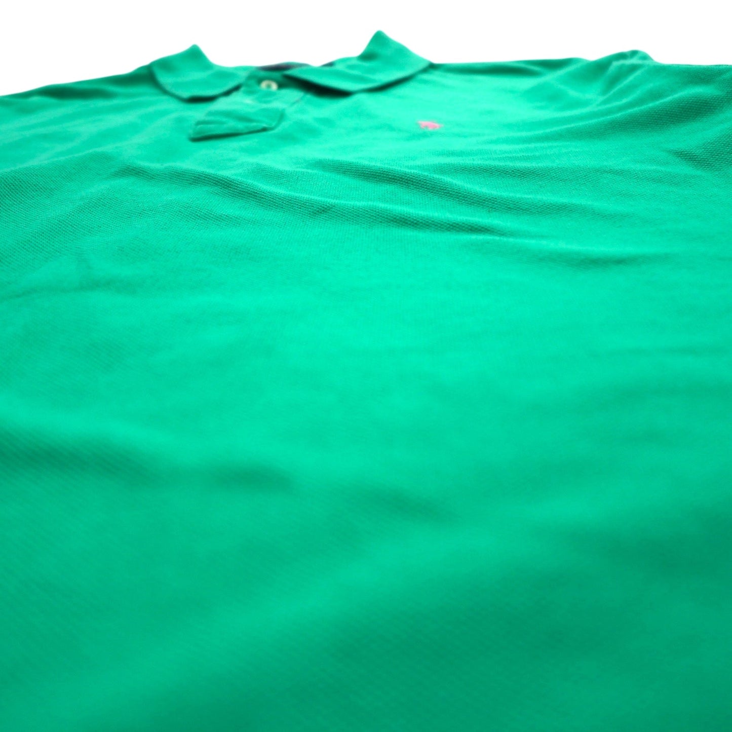 POLO RALPH LAUREN ポロシャツ L グリーン コットン 鹿の子 スモールポニー刺繍