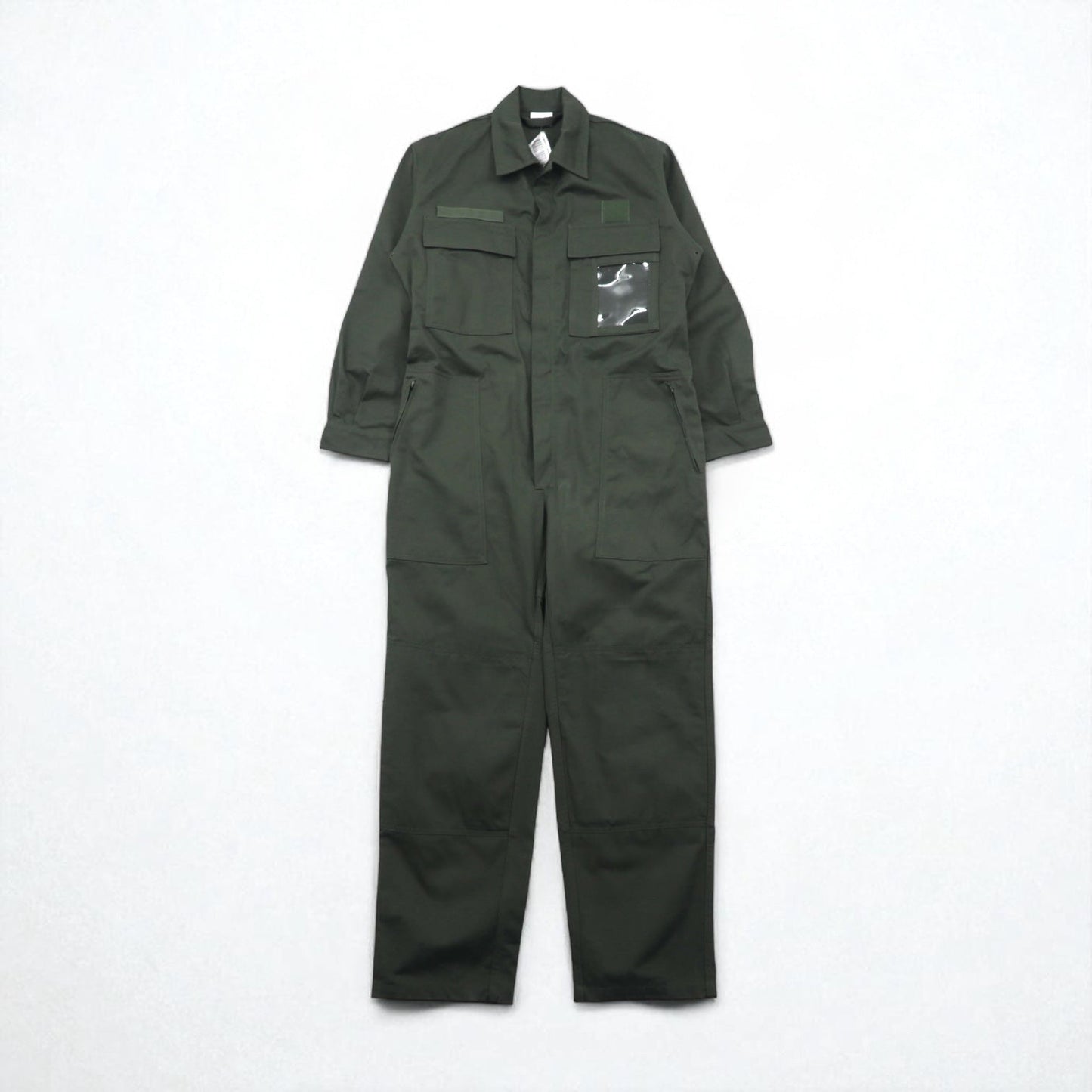 Vintage French Work Military Coveralls MAGECO 00年代 オールインワン ジャンプスーツ つなぎ L カーキ ダブルニー ミリタリー MAGECO 32/04 デッドストック 未使用品