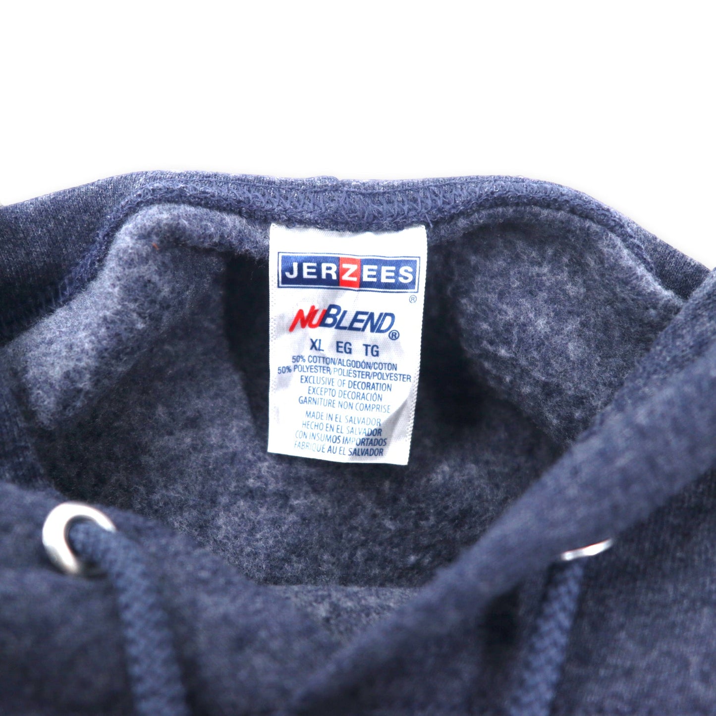 JERZEES プルオーバーパーカー XL ネイビー コットン 裏起毛 US企業 FLEET PARTS, INC. ビッグサイズ エルサルバドル製