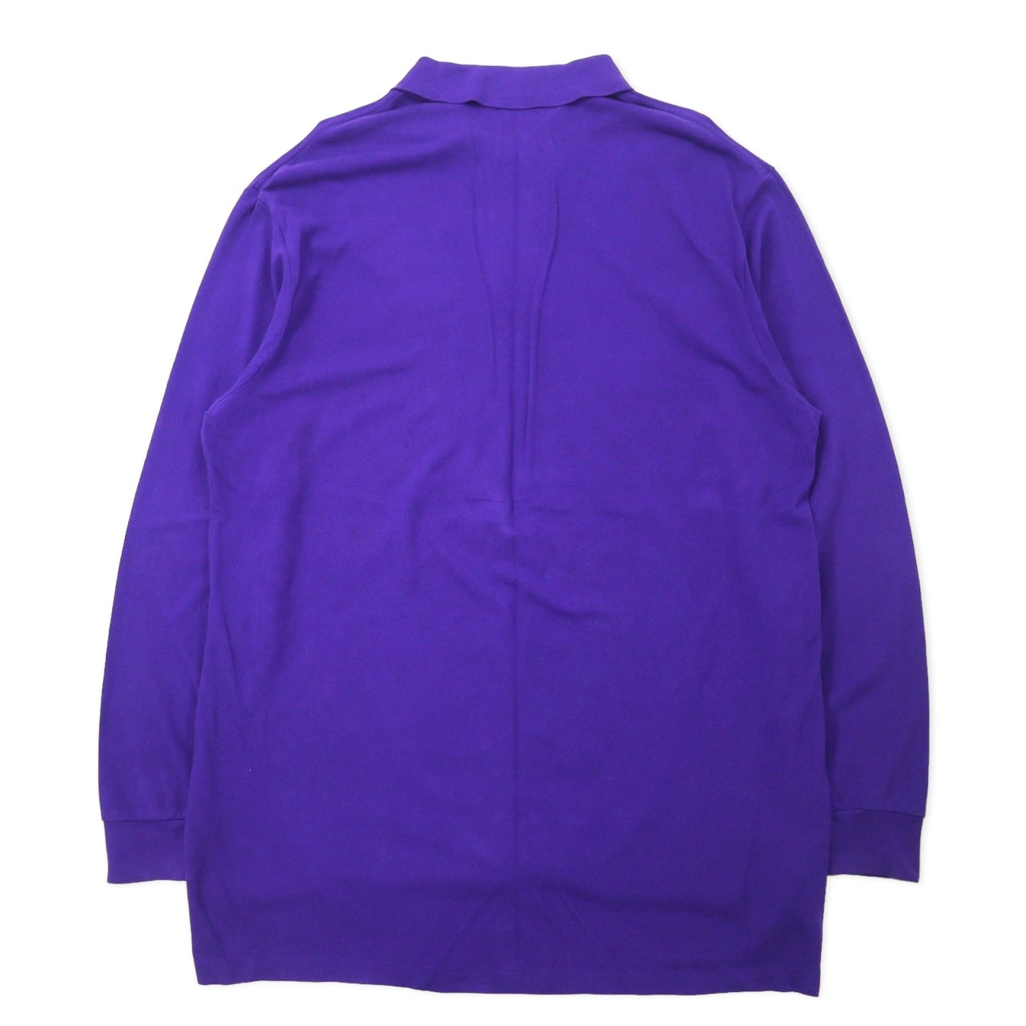 POLO RALPH LAUREN 長袖 ポロシャツ XLT TALL パープル コットン 鹿の子 スモールポニー刺繍 ビッグサイズ