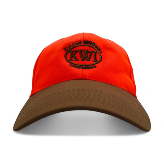 90年代 Headliner バイカラー ベースボールキャップ FREE ベルト オレンジ カーキ KWI 刺繍