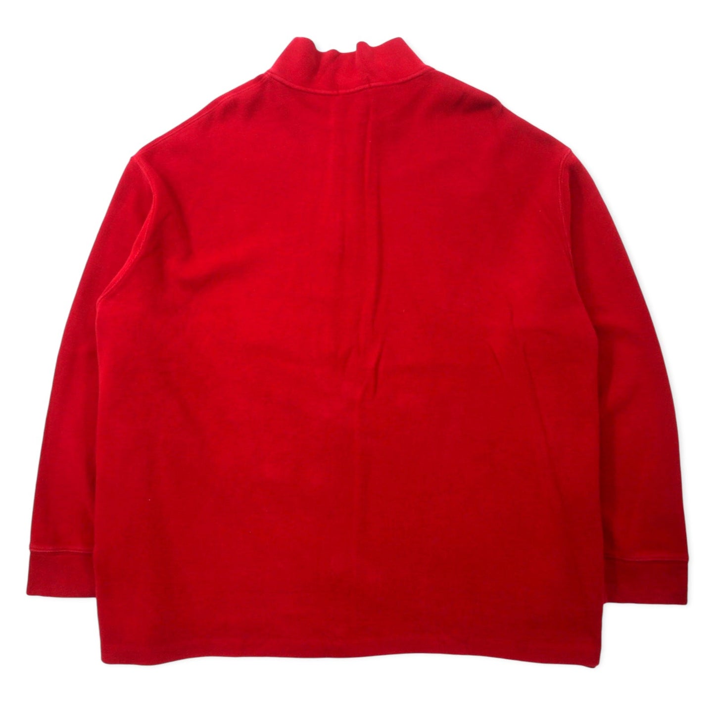 POLO RALPH LAUREN ハーフジップ スウェット 4XB レッド コットン スモールポニー刺繍 ビッグサイズ