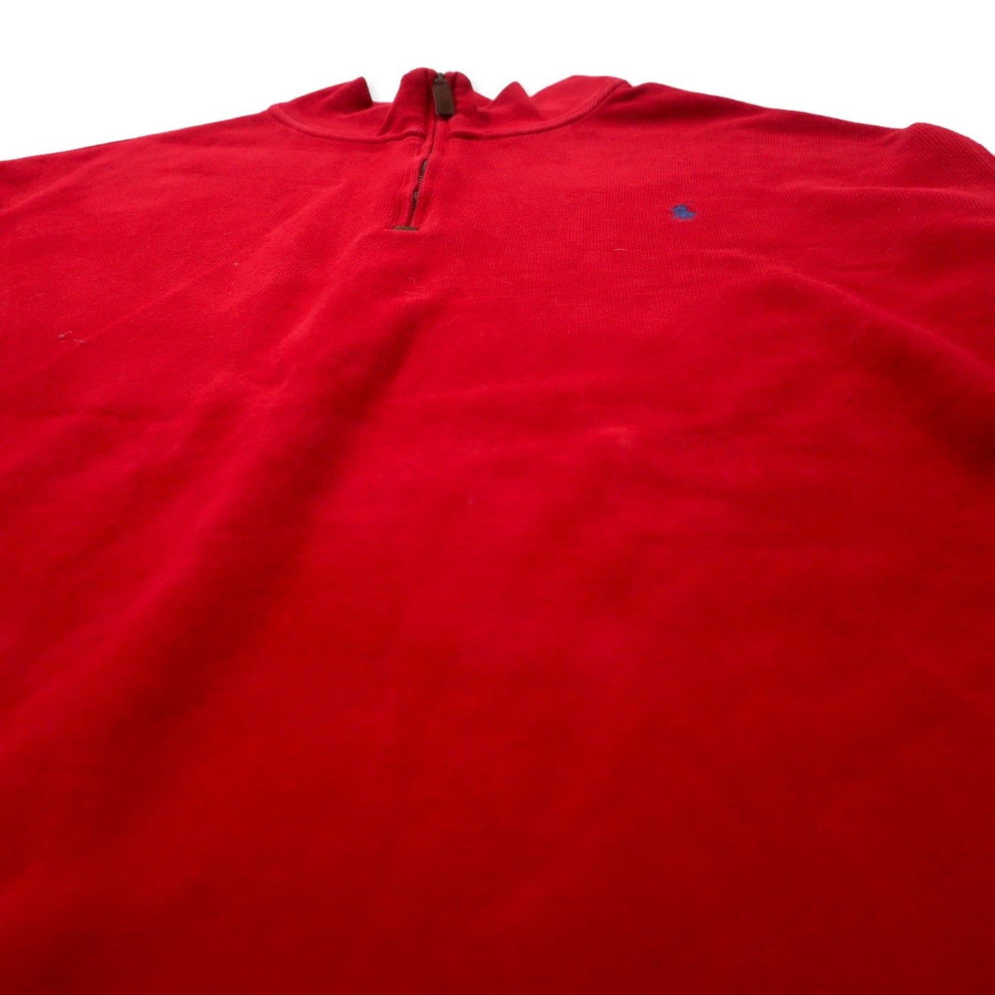 POLO RALPH LAUREN ハーフジップ スウェット 4XB レッド コットン スモールポニー刺繍 ビッグサイズ