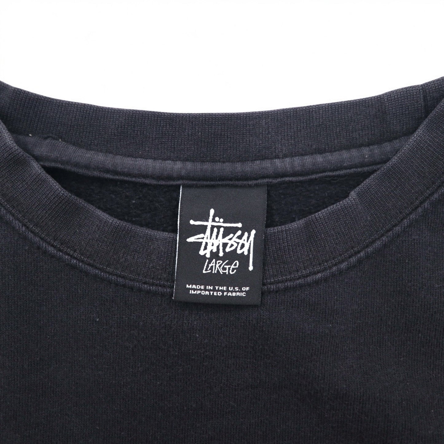 STUSSY USA製 ワールドツアー クルーネック スウェット L ブラック カモフラ WT Camo Block Sweat