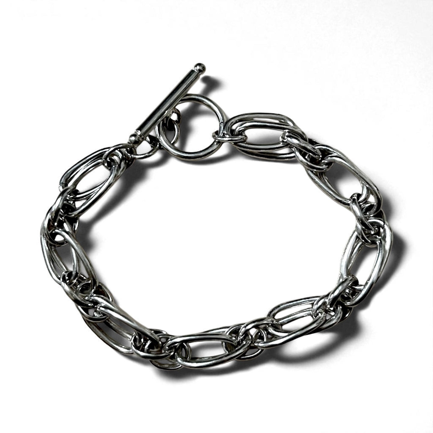 Vintage Silver Chain Bracelet トグル ダブルチェーン ブレスレット シルバー 925