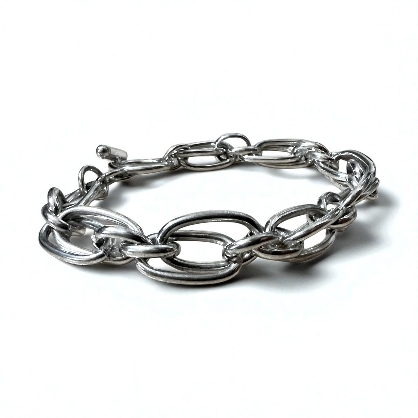 Vintage Silver Chain Bracelet トグル ダブルチェーン ブレスレット シルバー 925