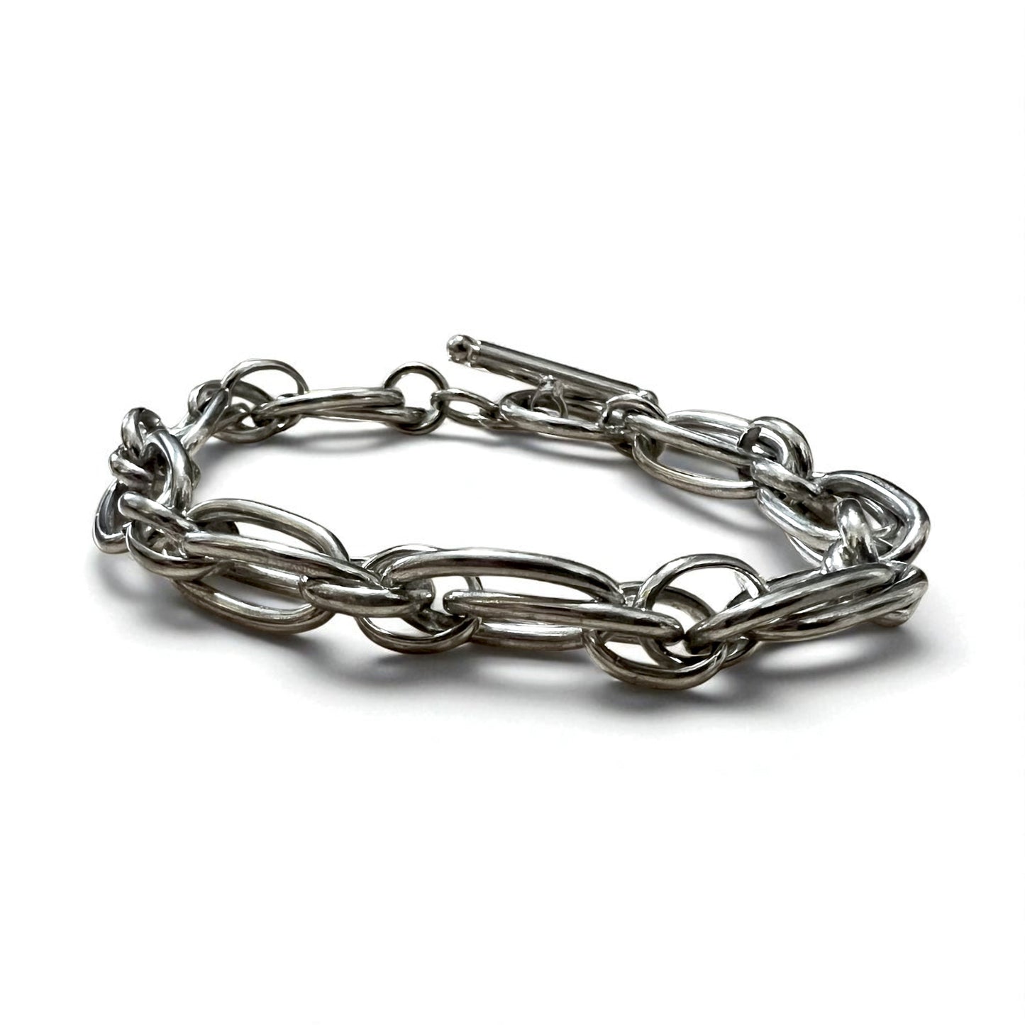 Vintage Silver Chain Bracelet トグル ダブルチェーン ブレスレット シルバー 925