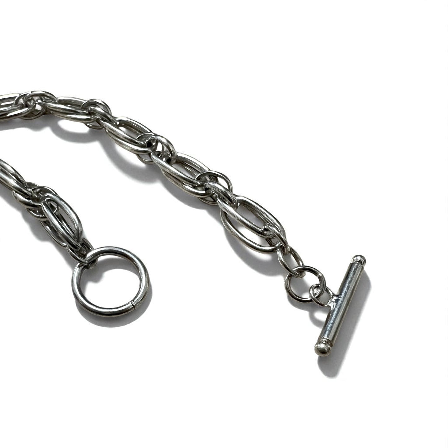 Vintage Silver Chain Bracelet トグル ダブルチェーン ブレスレット シルバー 925