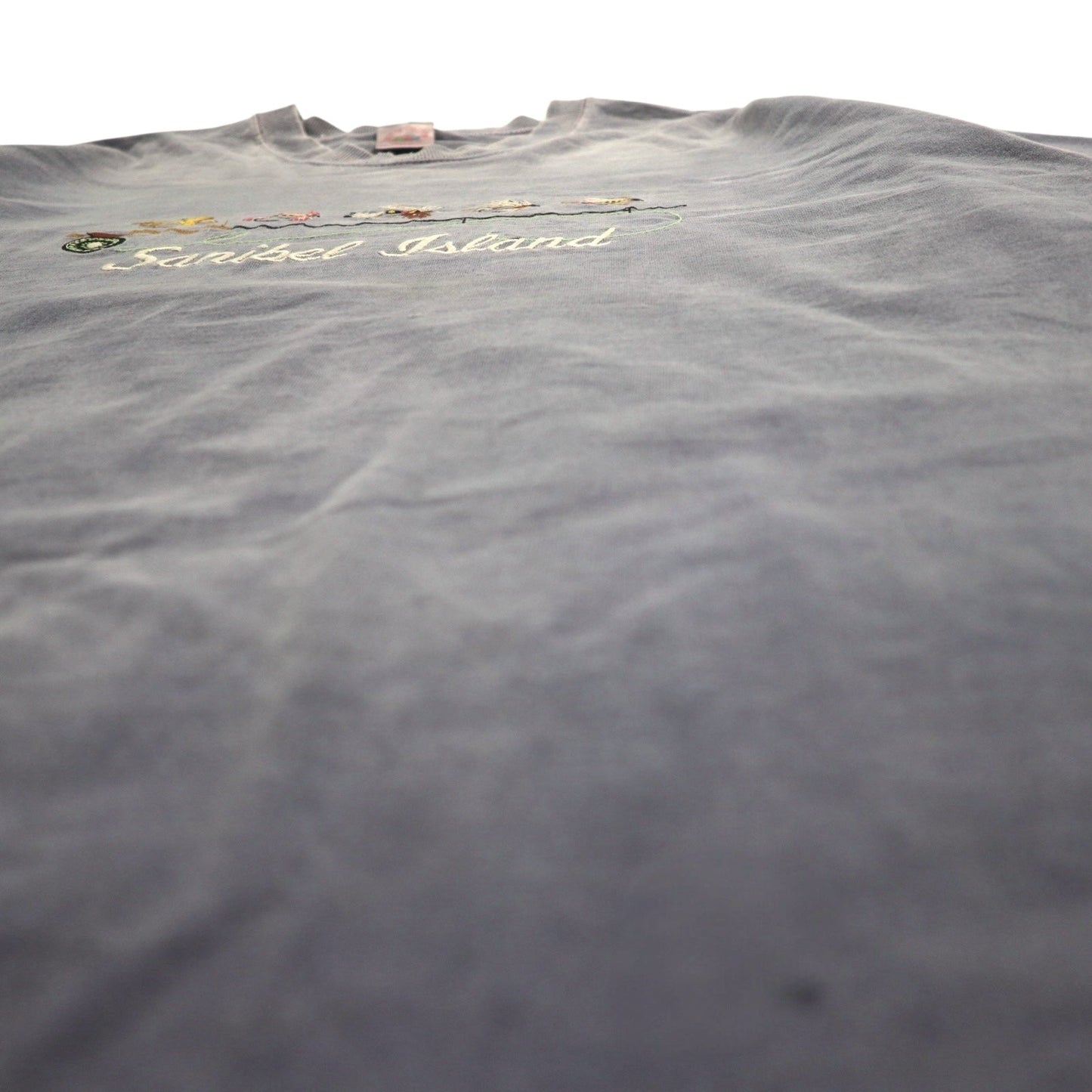 FRUIT OF THE LOOM 90年代 USA製 Tシャツ XL ブルー フィッシング Sanibel Island 刺繍