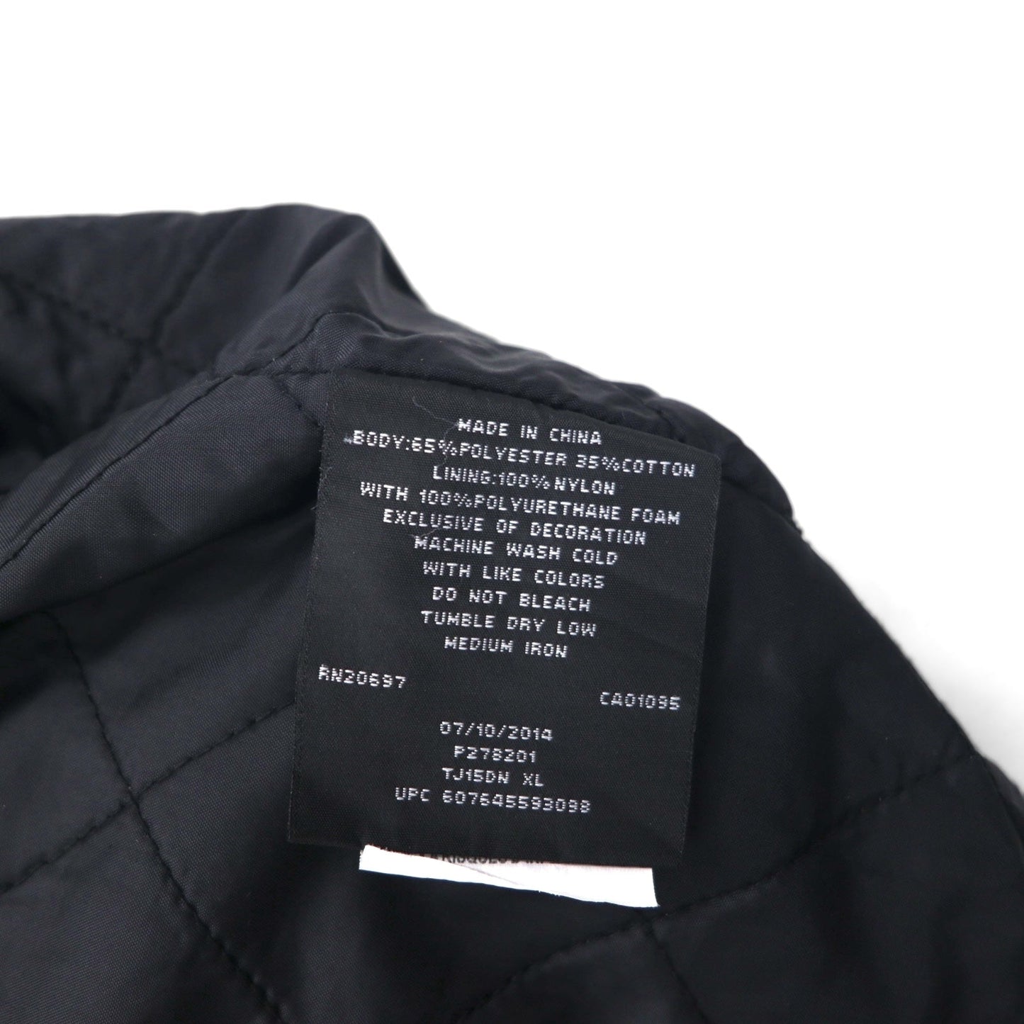 Dickies ジップアップ ワークジャケット XL ネイビー ポリエステル コットン キルティングライナー