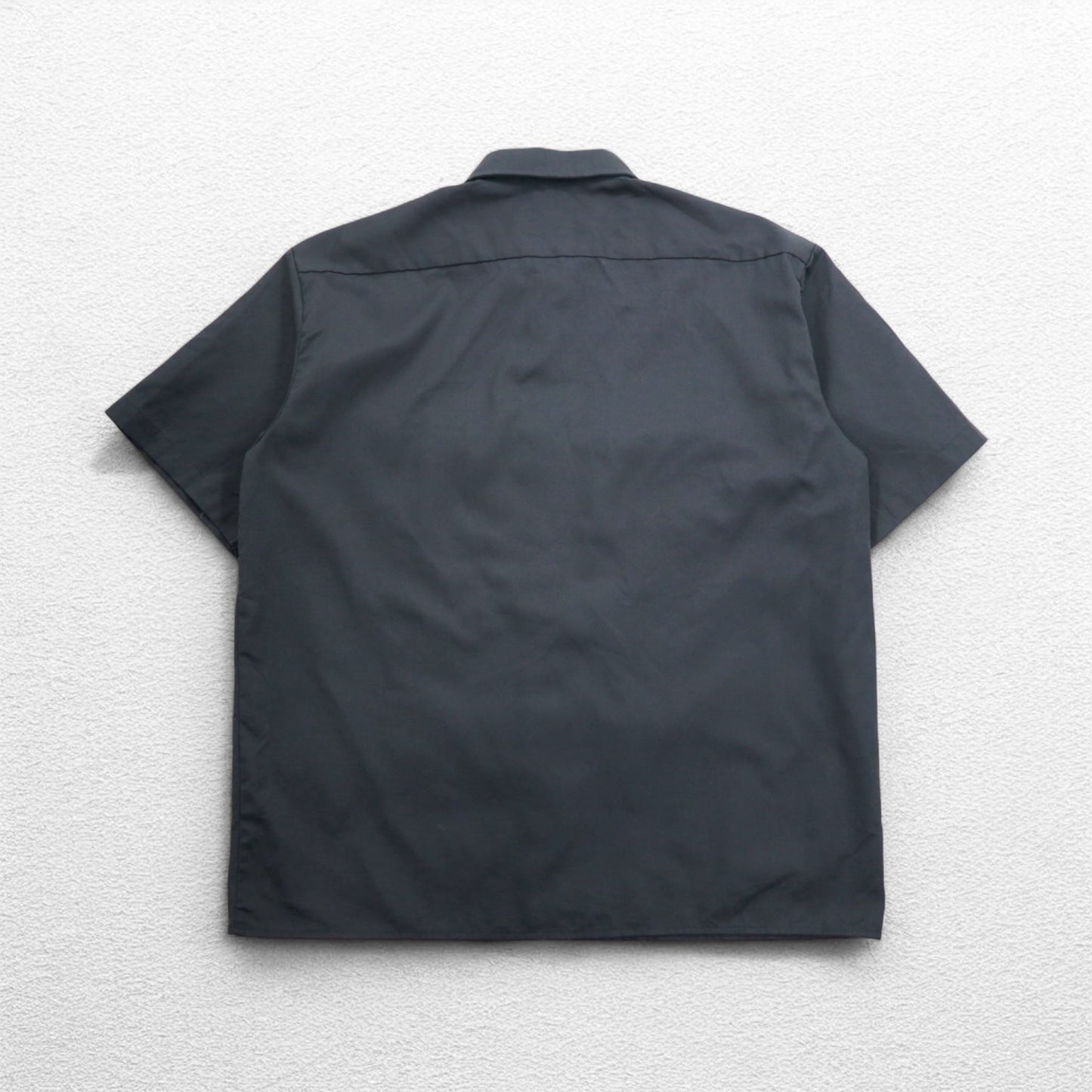 Dickies 半袖 ワークシャツ XL グレー ダブルポケット アメリカ企業 ワンポイント刺繍 GRAVELY