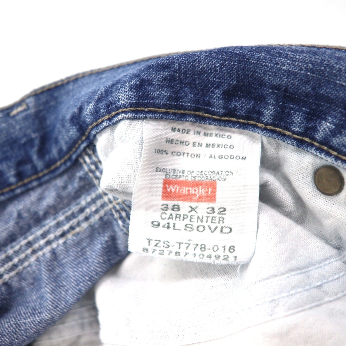 Wrangler ペインター デニムパンツ XL インディゴ ブルー ビッグサイズ CARPENTER 94LS0VD メキシコ戦