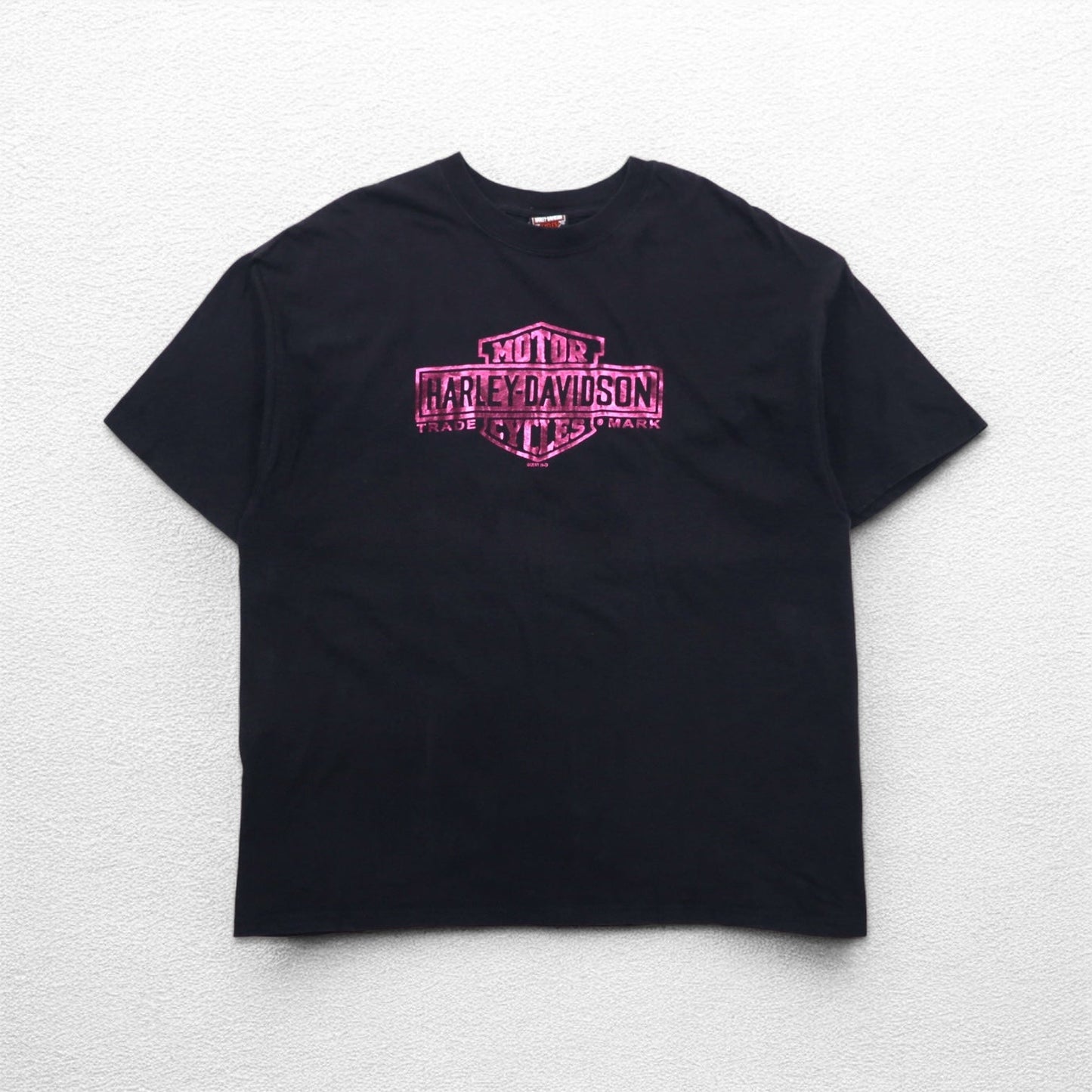 HARLEY DAVIDSON 両面プリント Hanes BEEFY Tシャツ 2XL ブラック コットン