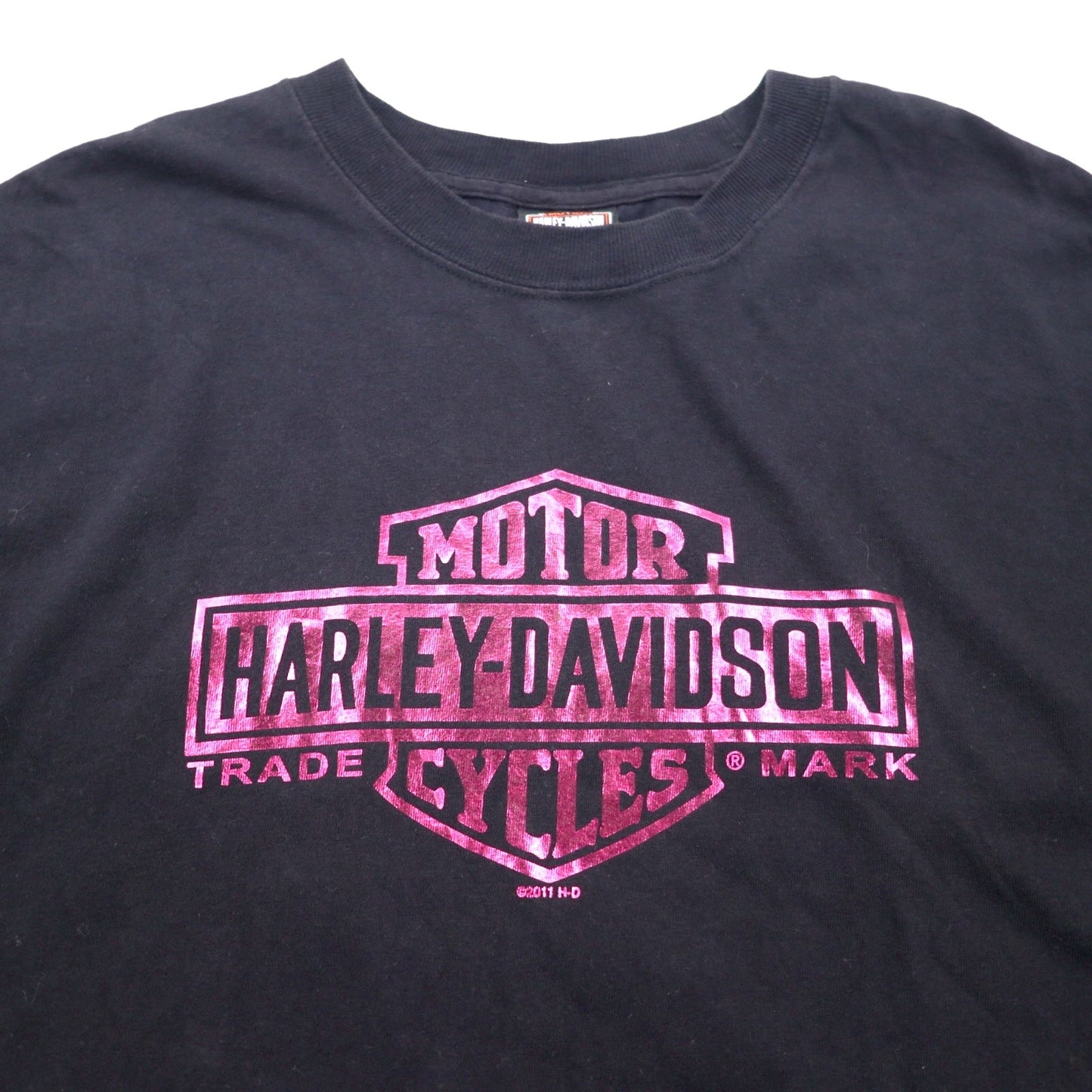 HARLEY DAVIDSON 両面プリント Hanes BEEFY Tシャツ 2XL ブラック コットン